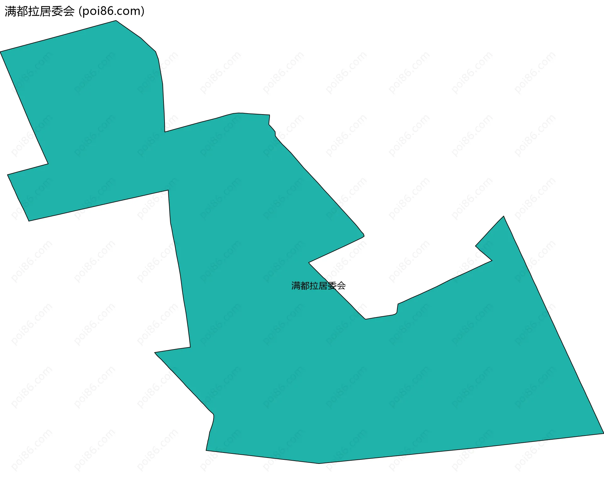 满都拉居委会边界地图