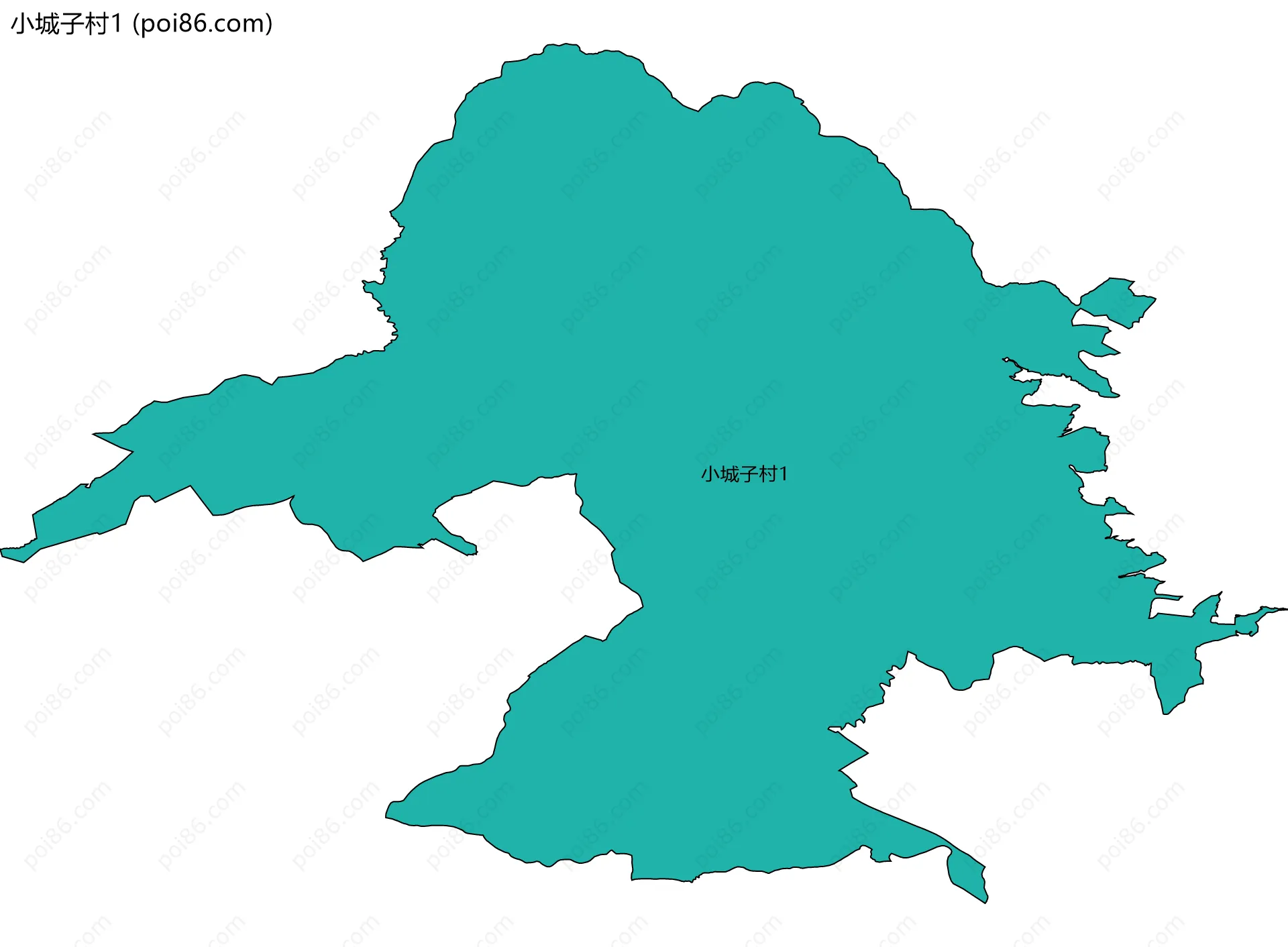 小城子村1边界地图