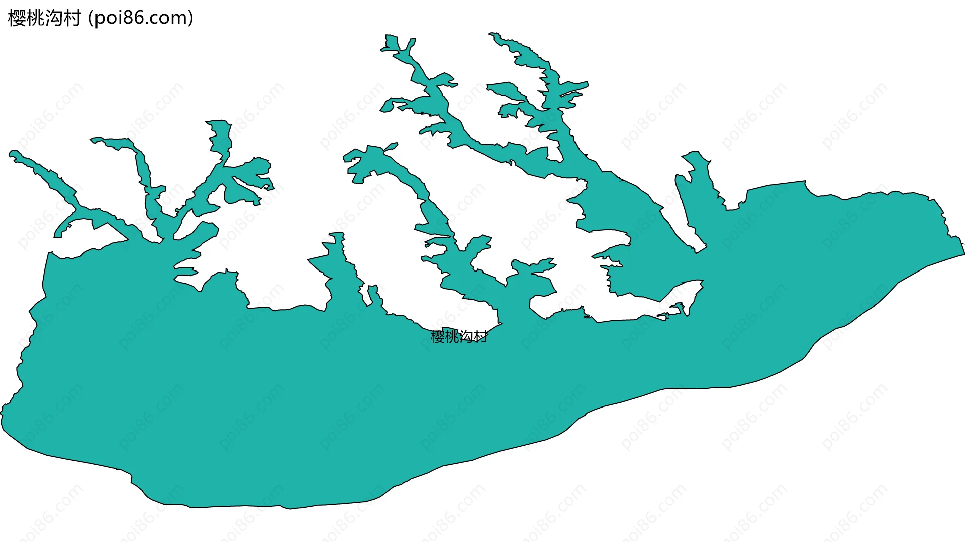 樱桃沟村边界地图