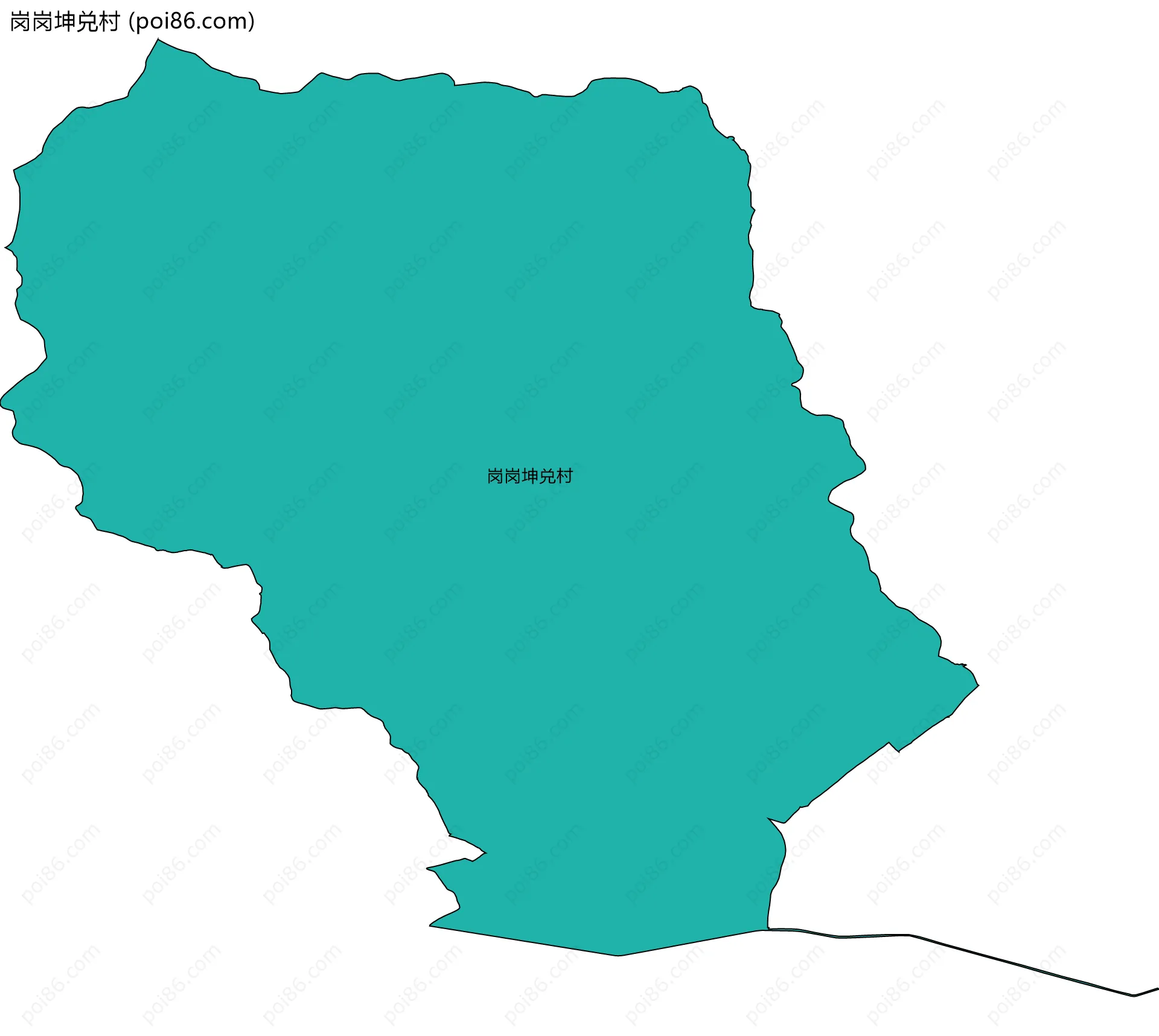 岗岗坤兑村边界地图