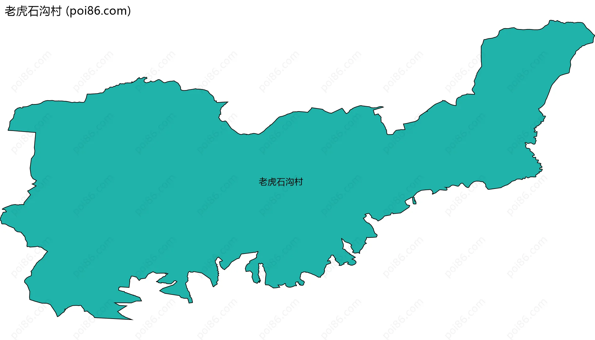 老虎石沟村边界地图