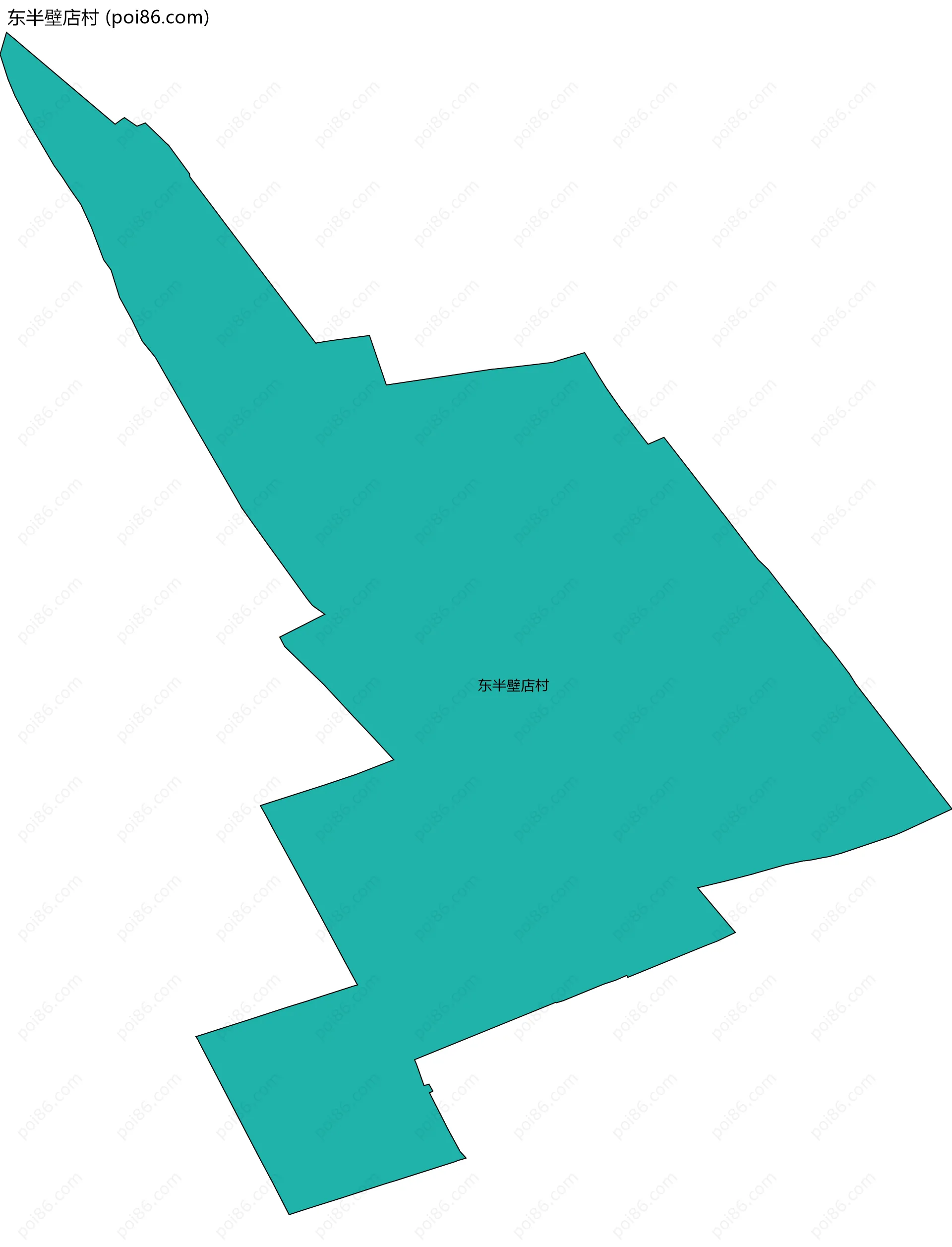 东半壁店村边界地图