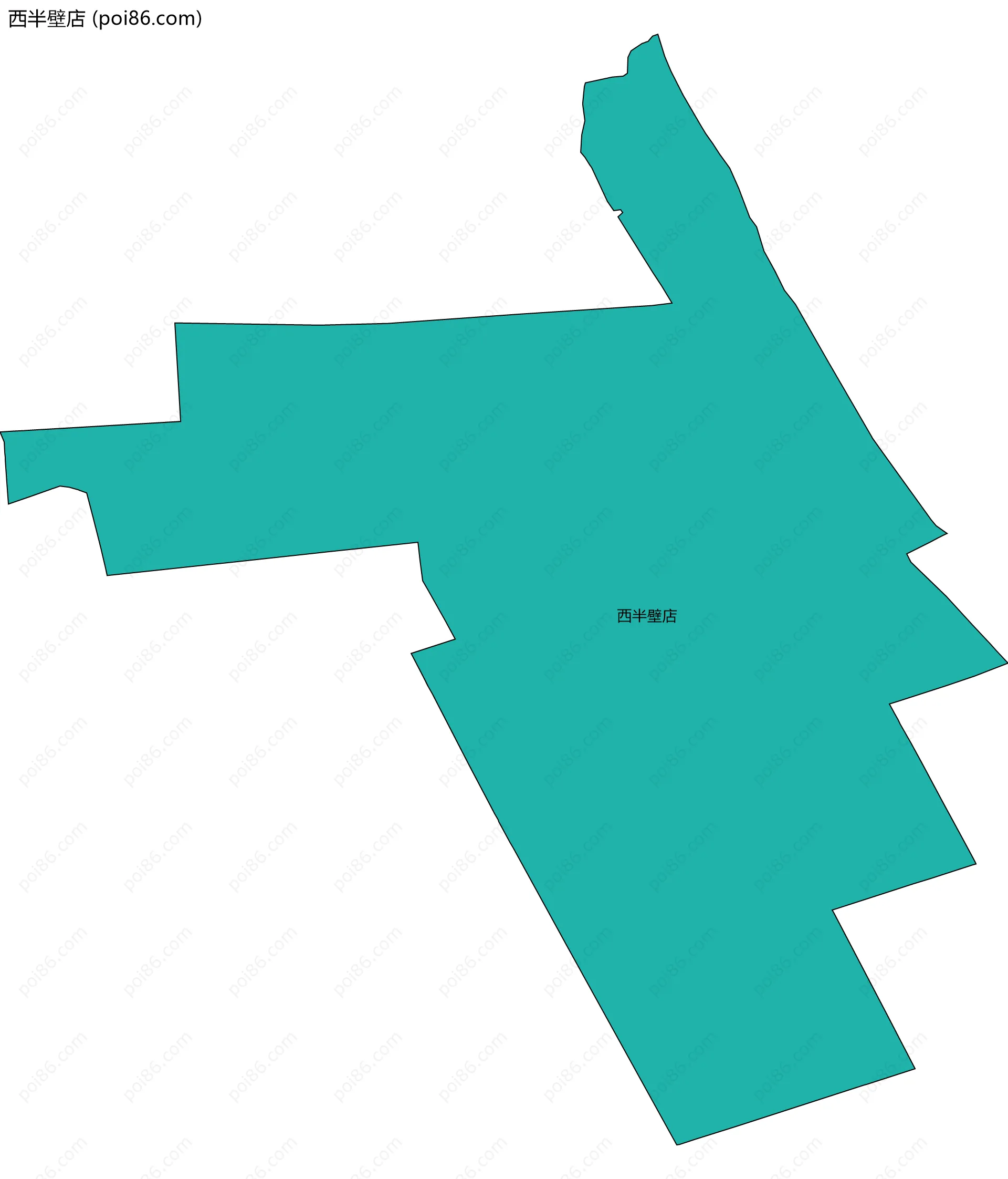西半壁店边界地图