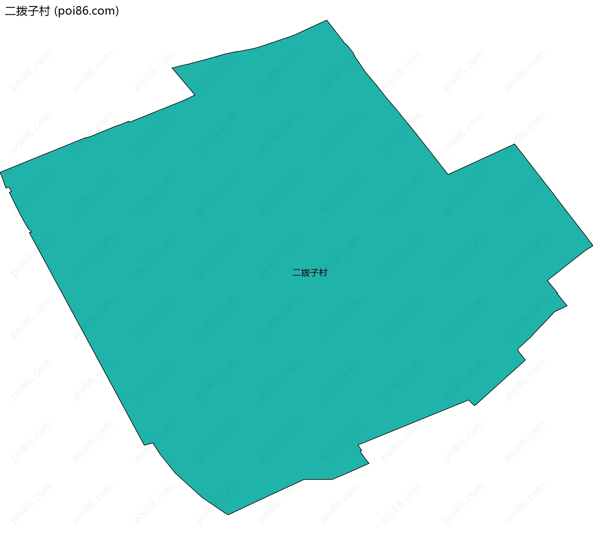 二拨子村边界地图