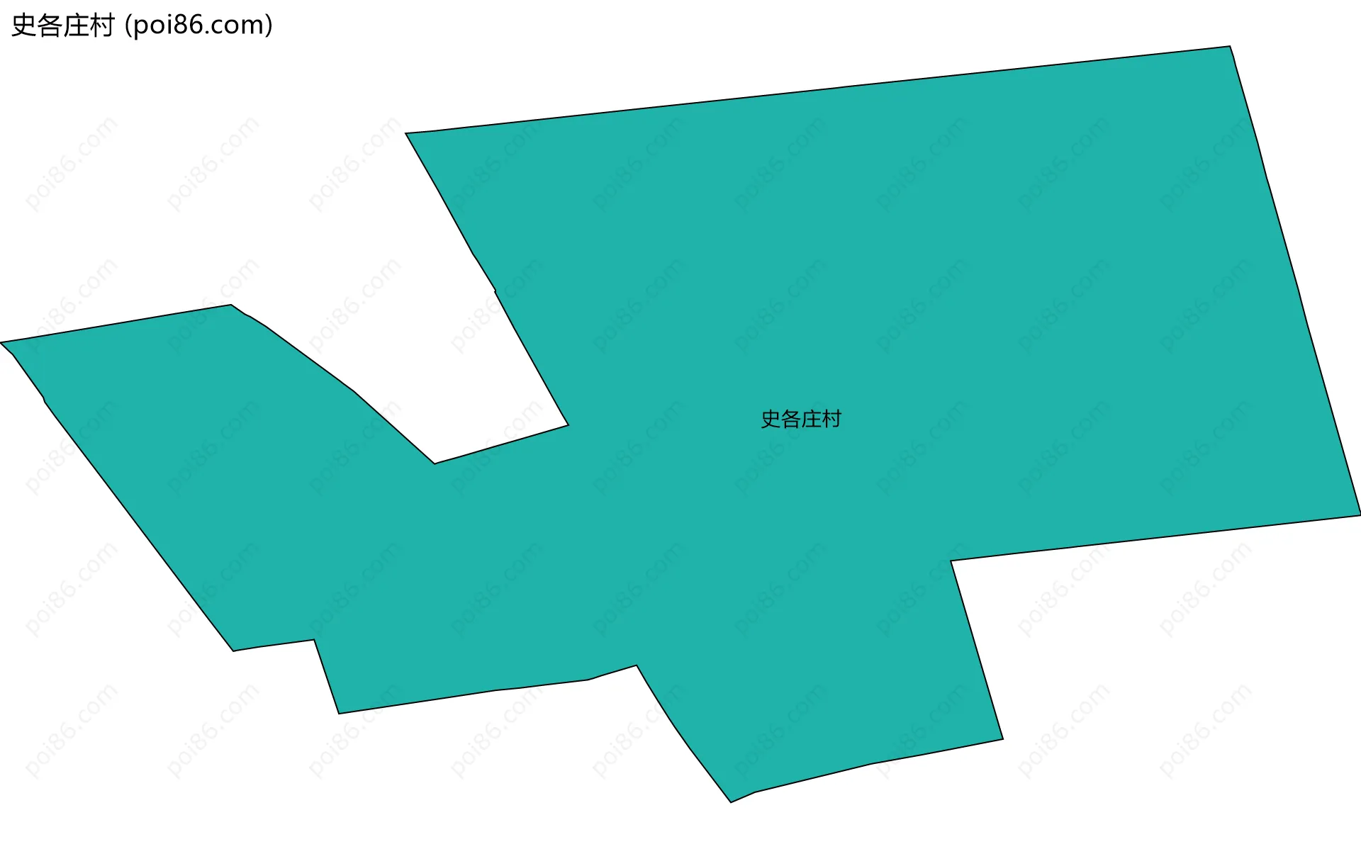 史各庄村边界地图