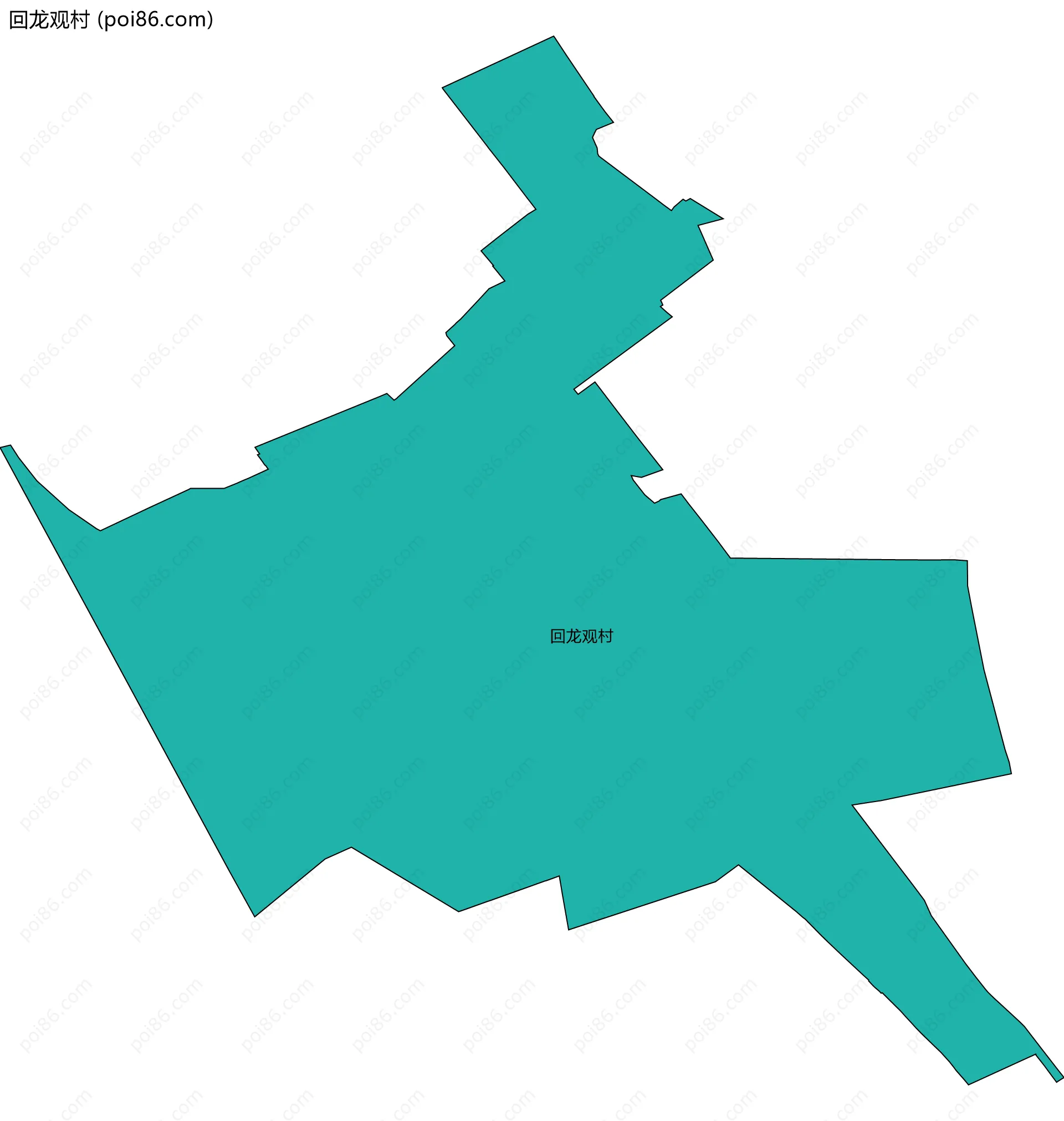 回龙观村边界地图