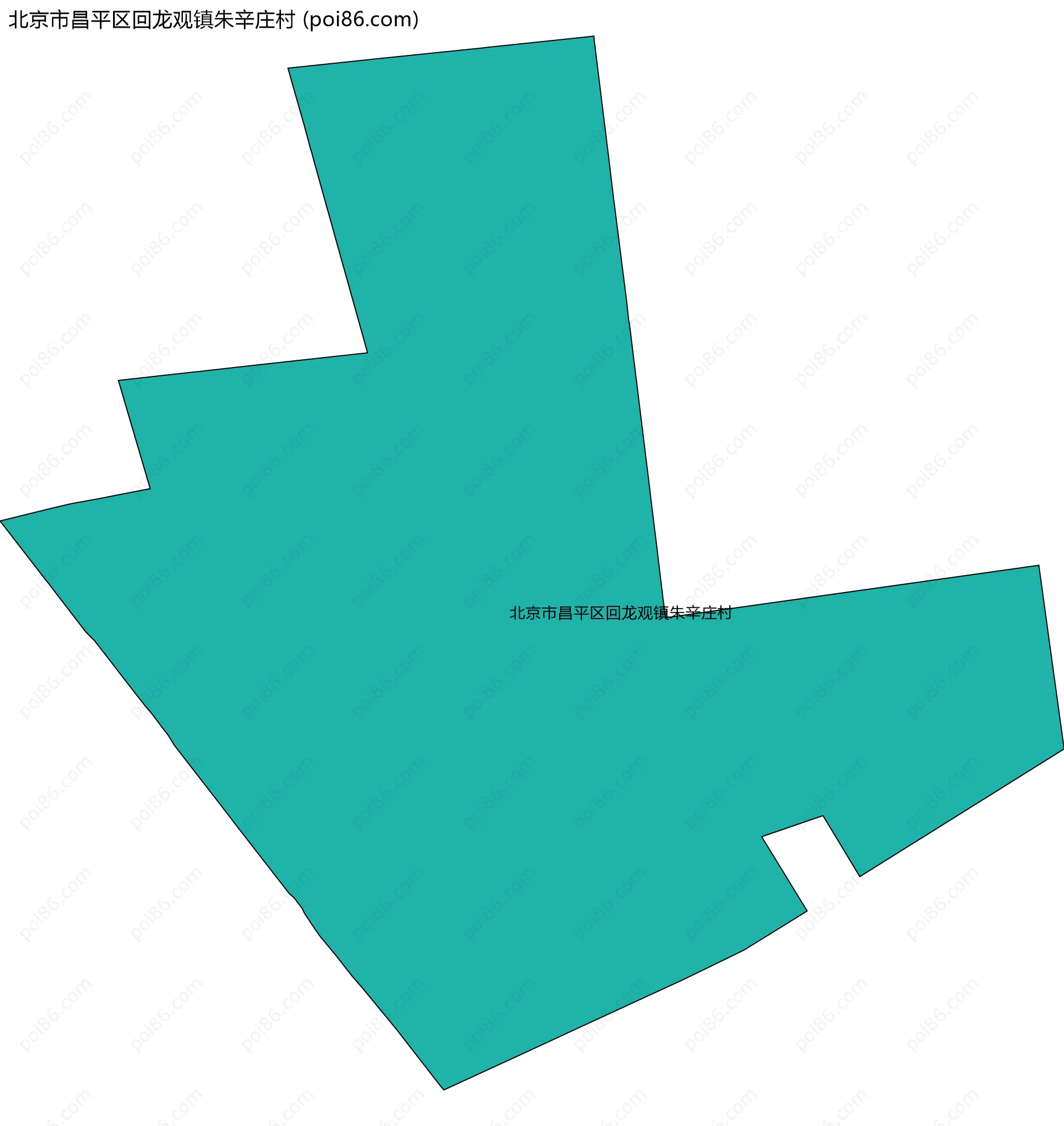 北京市昌平区回龙观镇朱辛庄村边界地图