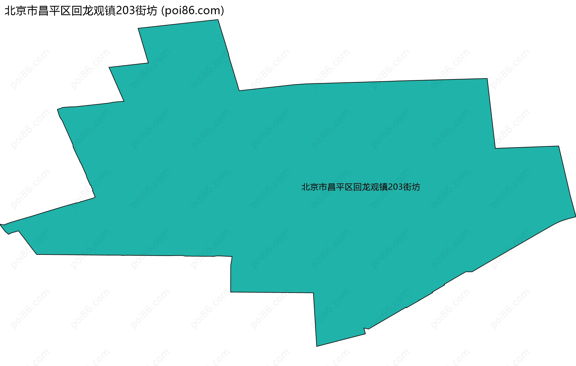 北京市昌平区回龙观镇203街坊边界地图