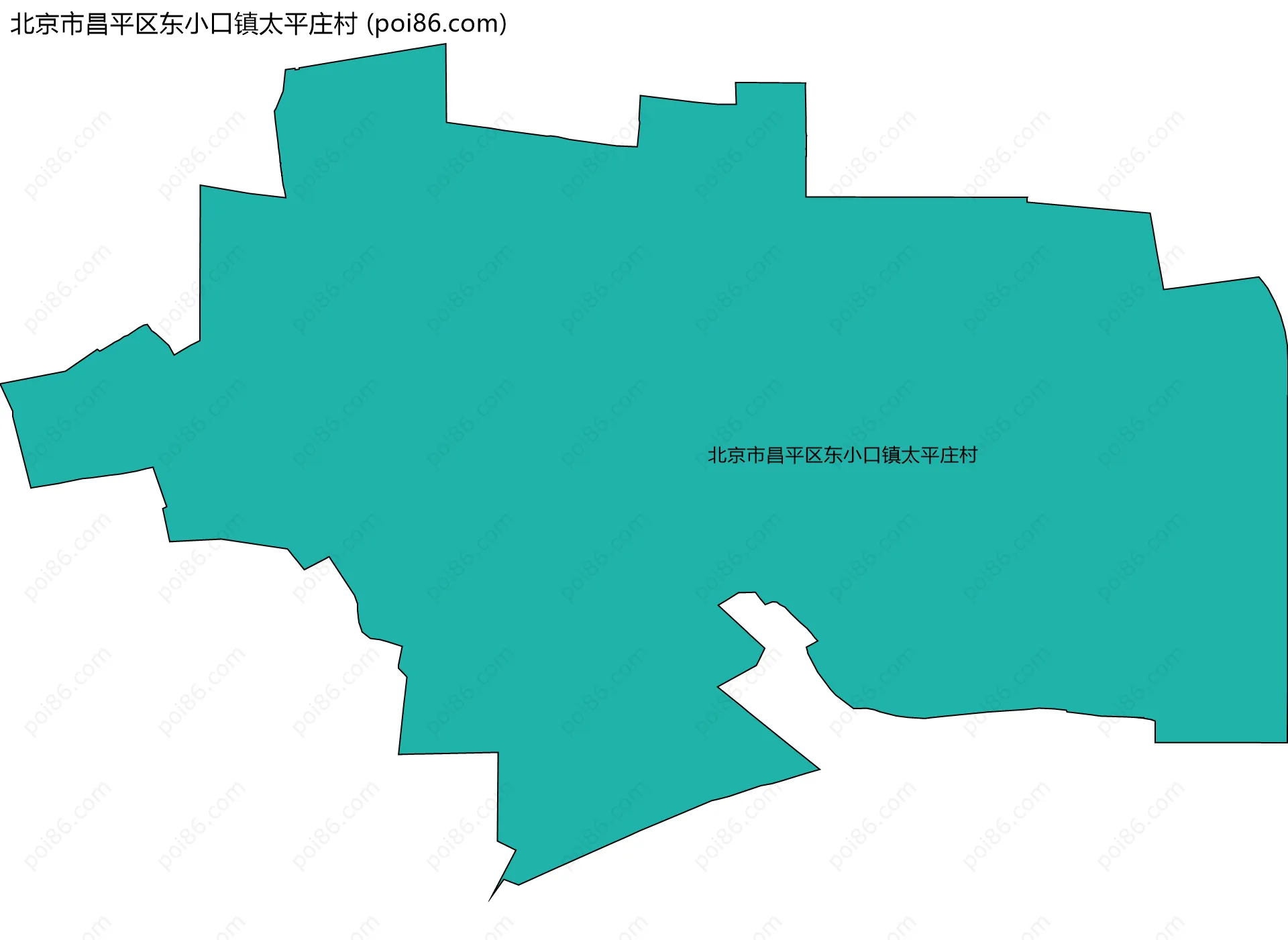 北京市昌平区东小口镇太平庄村边界地图