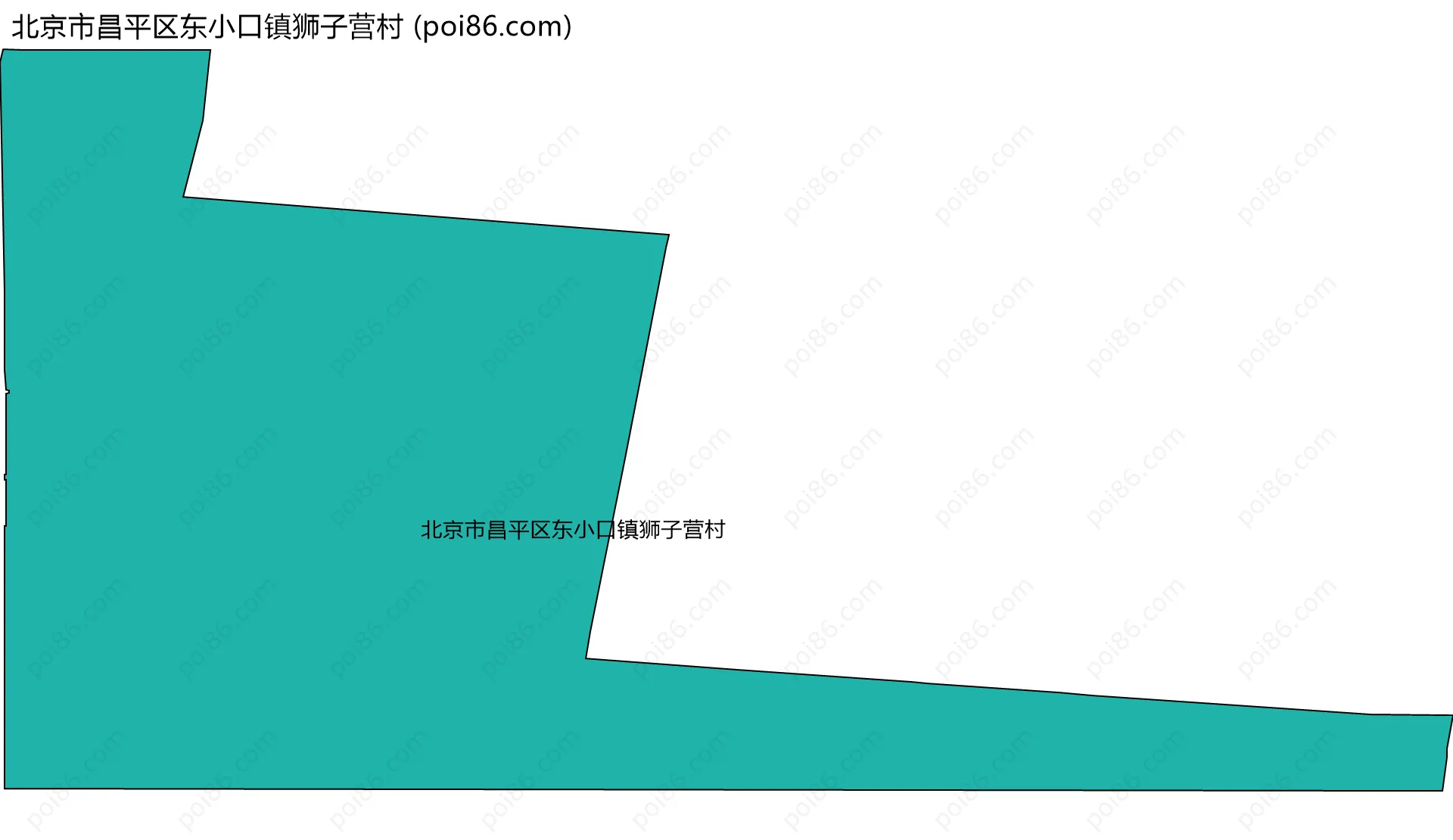 北京市昌平区东小口镇狮子营村边界地图