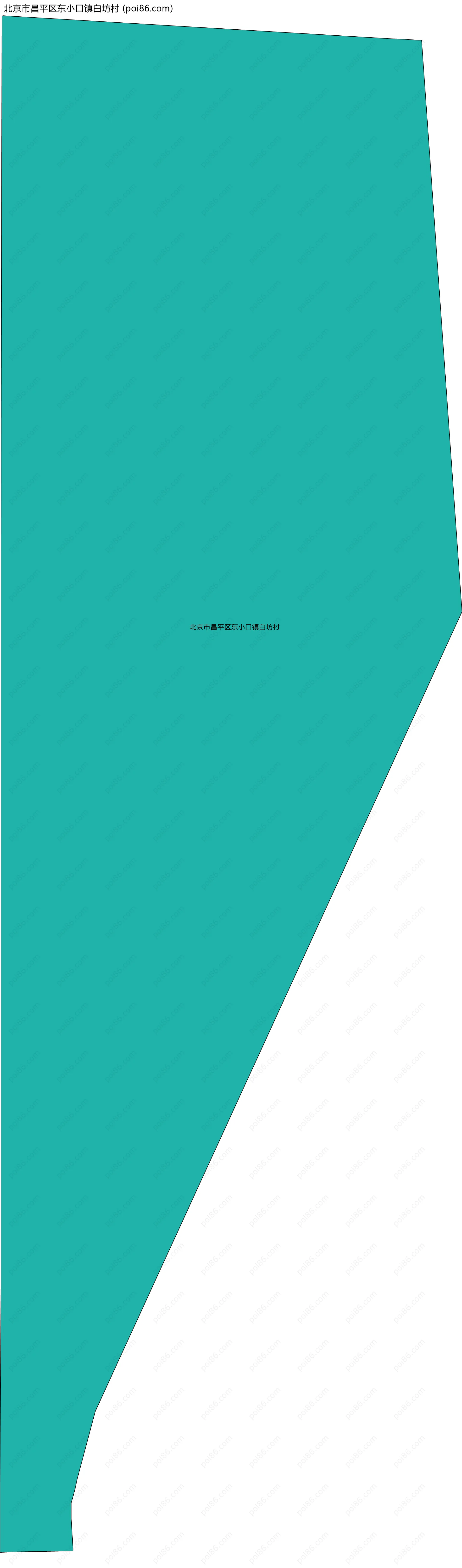 北京市昌平区东小口镇白坊村边界地图