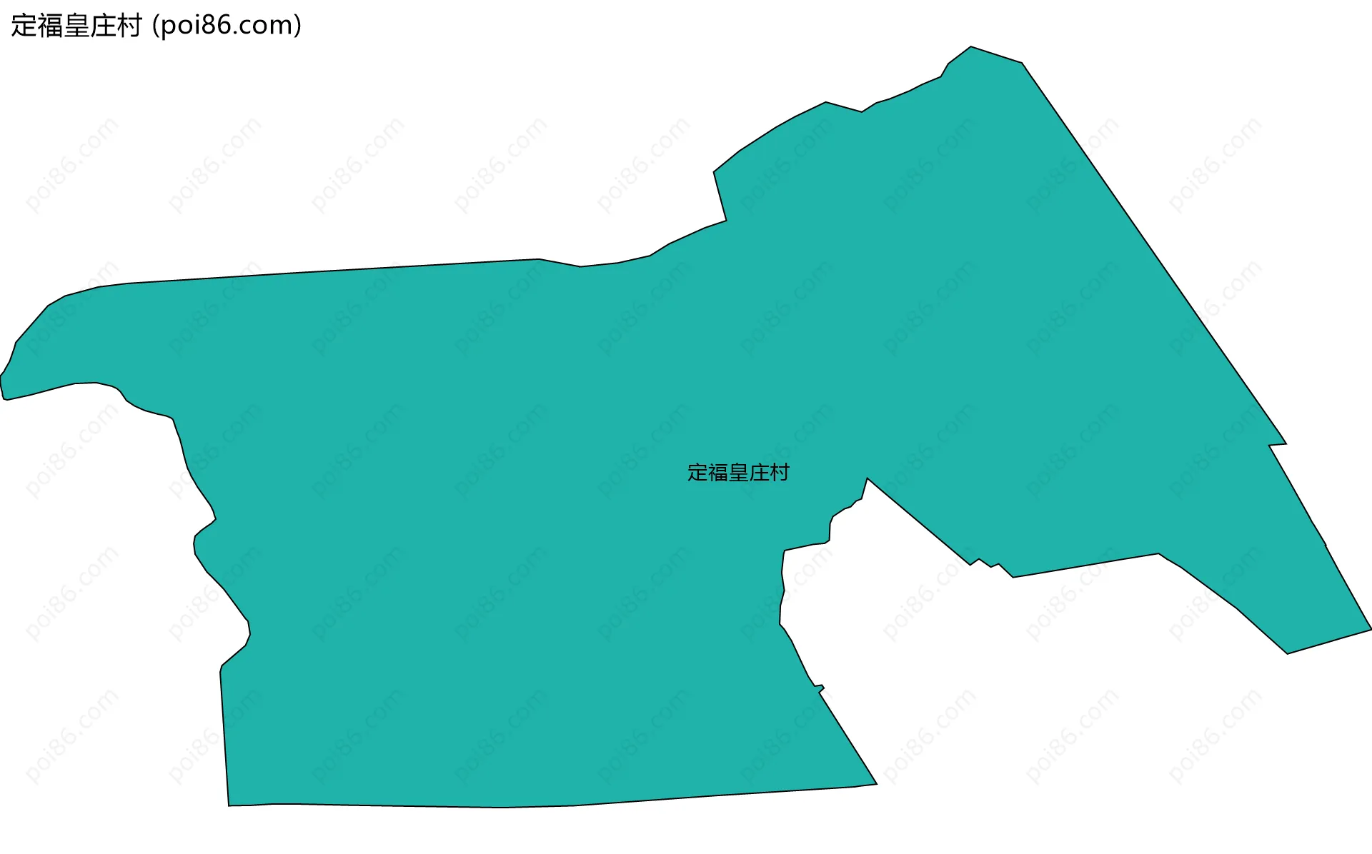 定福皇庄村边界地图