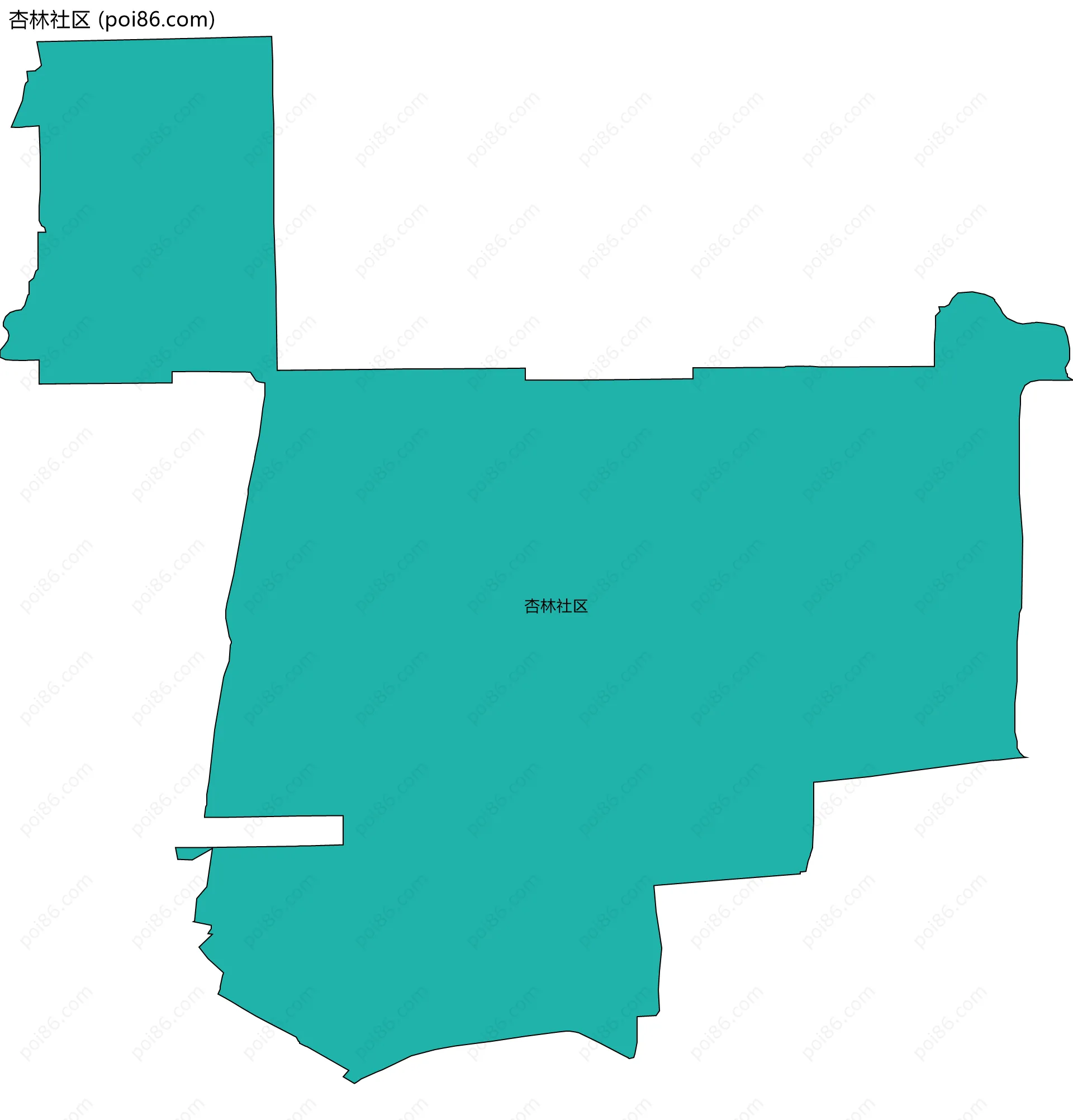 杏林社区边界地图