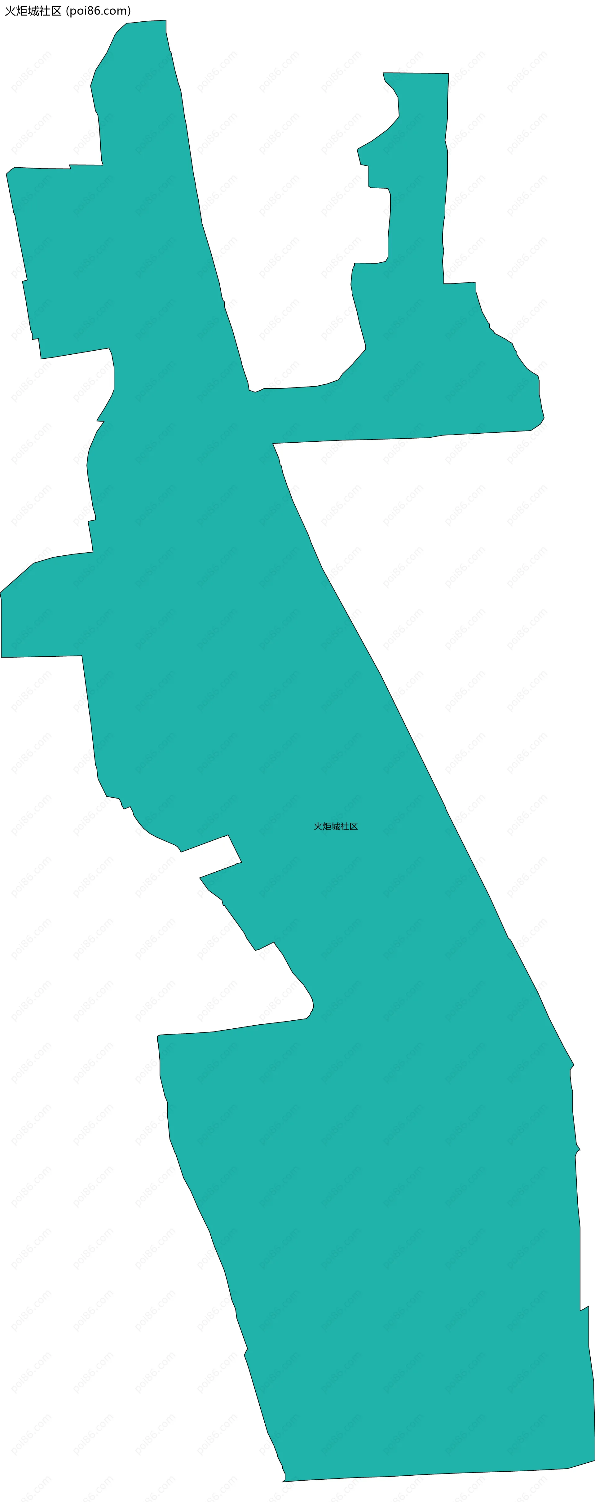 火炬城社区边界地图
