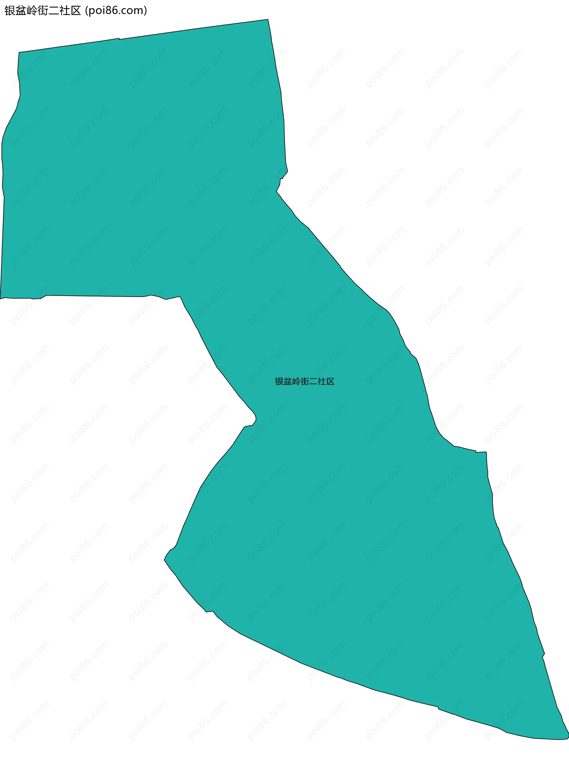 银盆岭街二社区边界地图