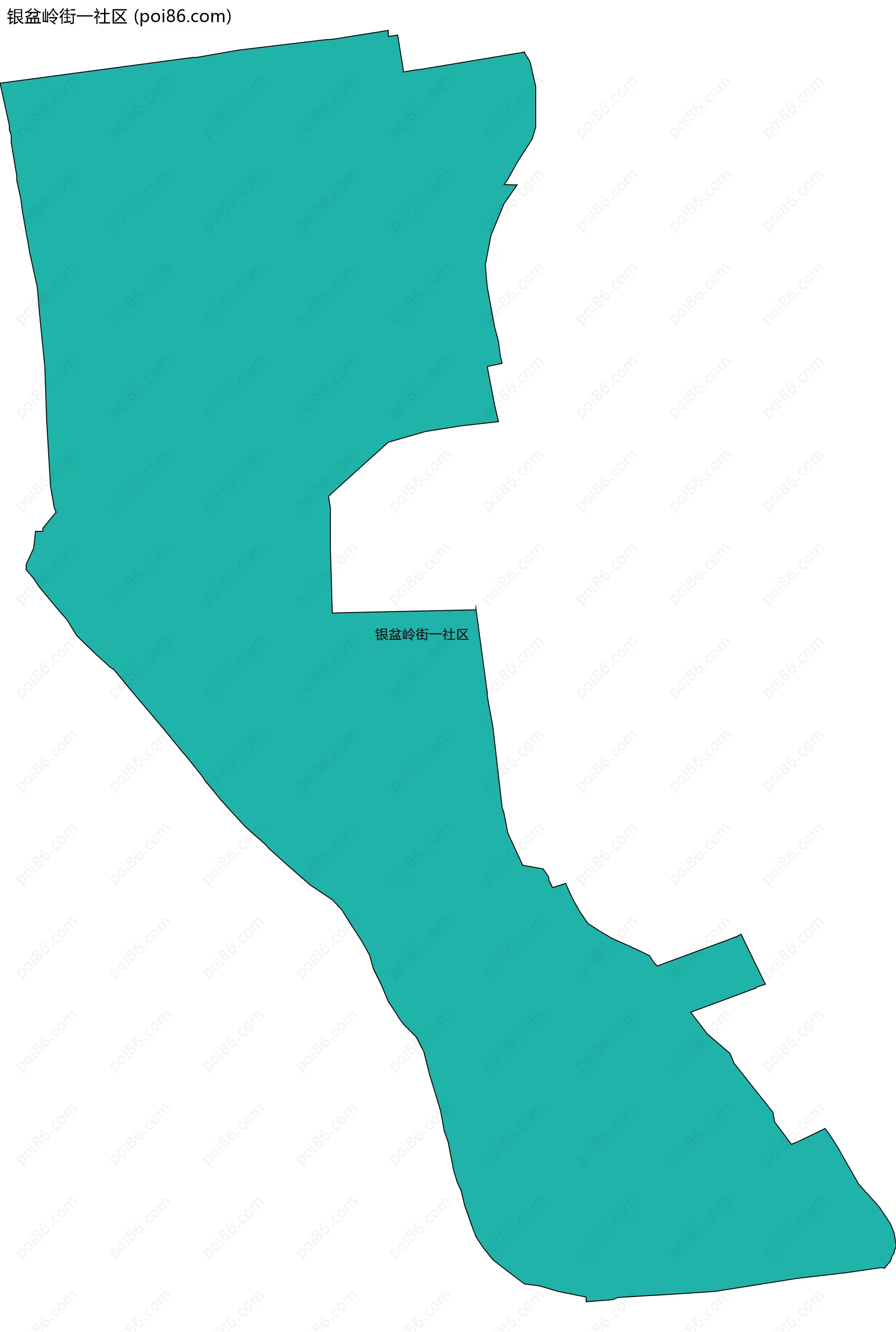 银盆岭街一社区边界地图