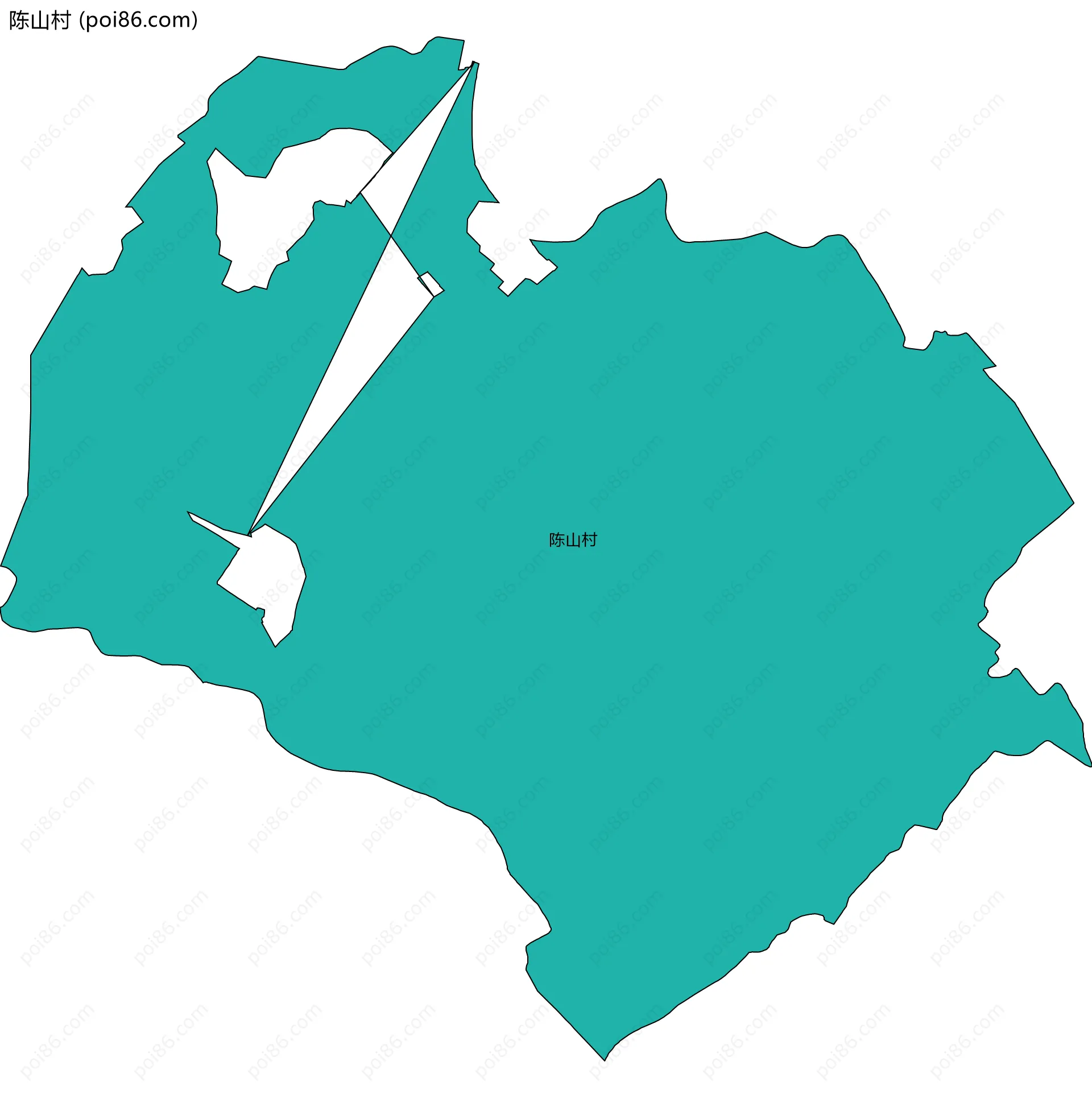 陈山村边界地图