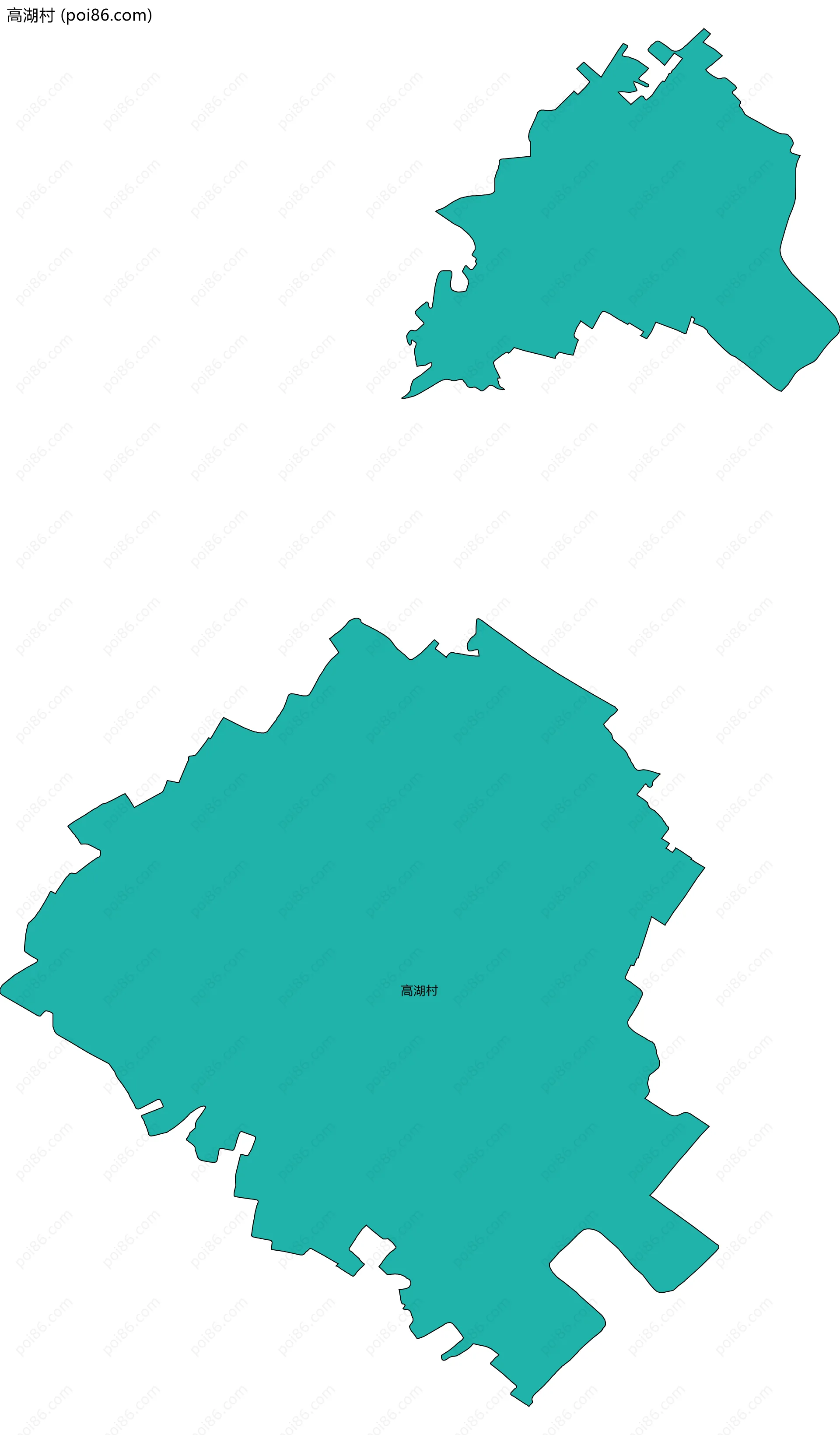 高湖村边界地图