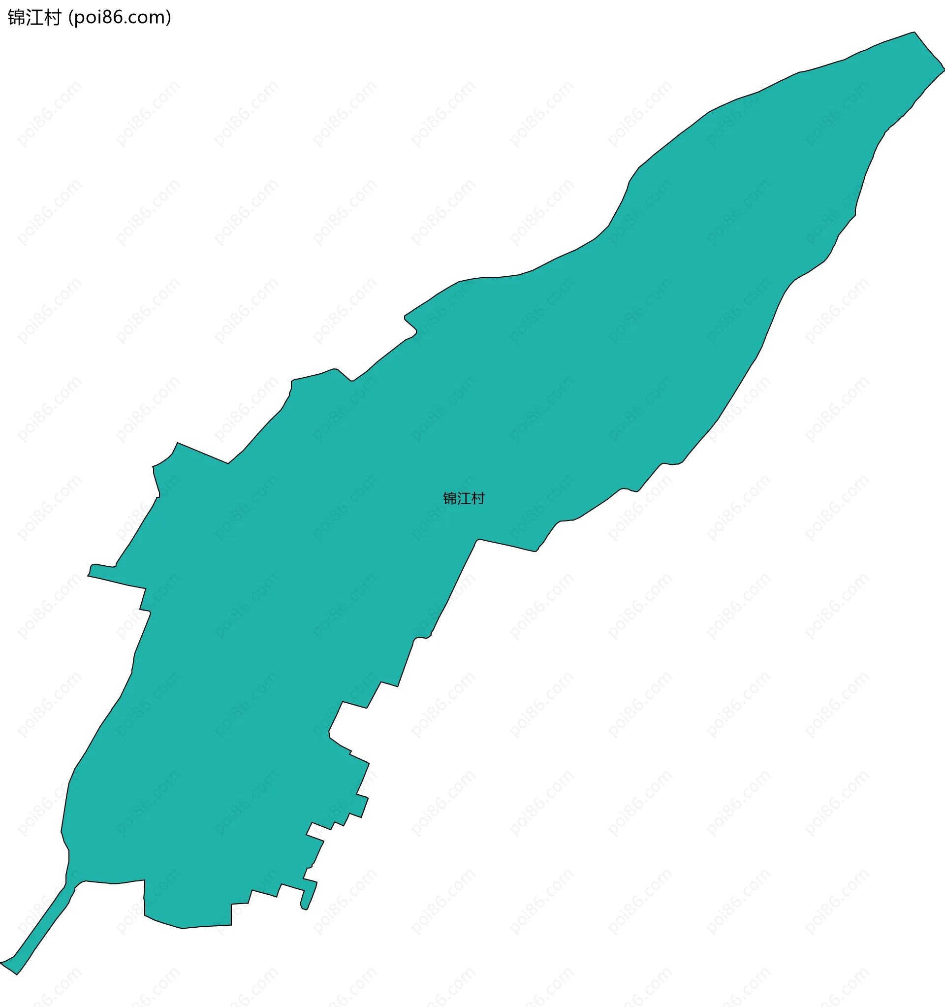 锦江村边界地图