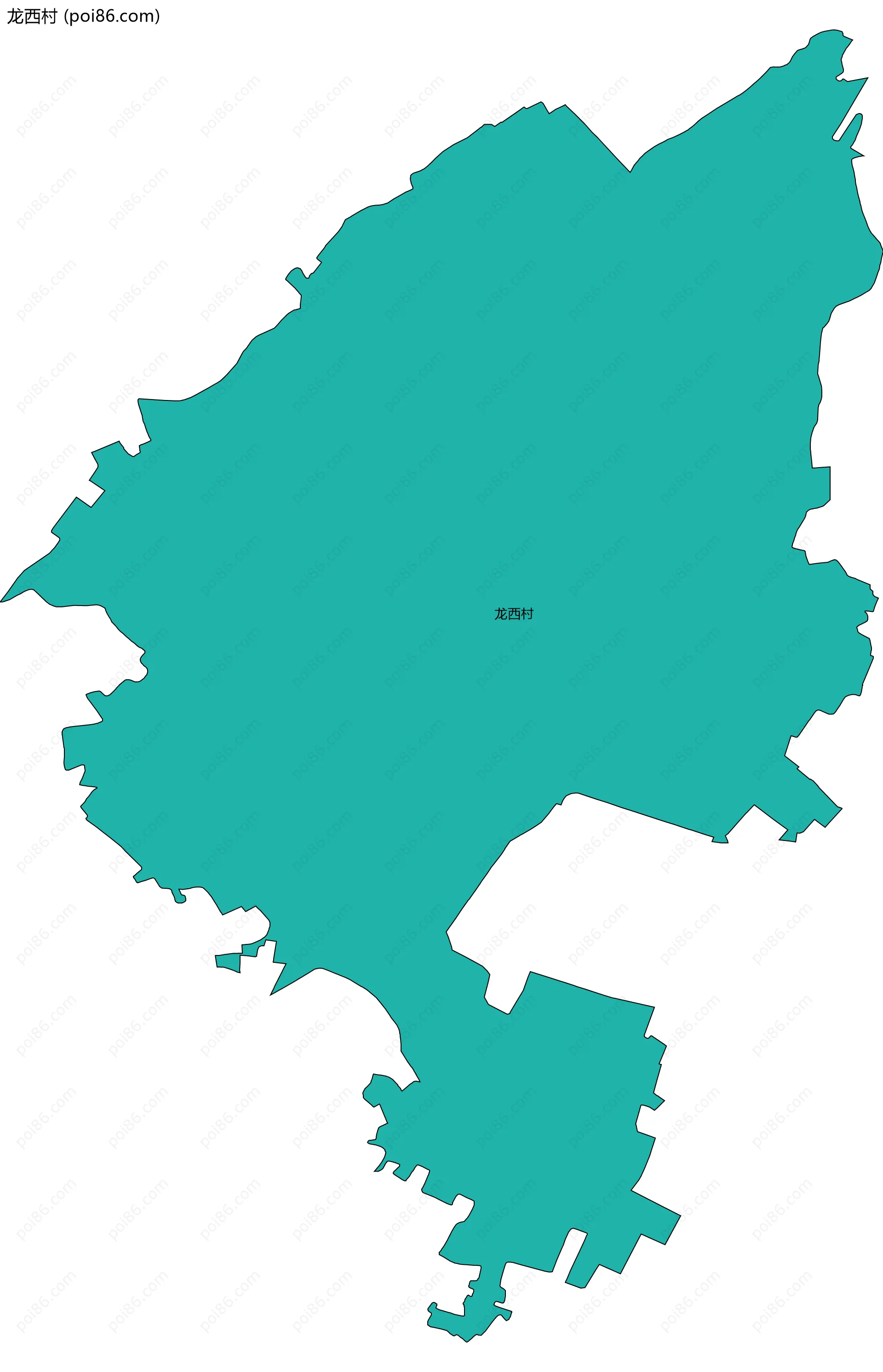 龙西村边界地图