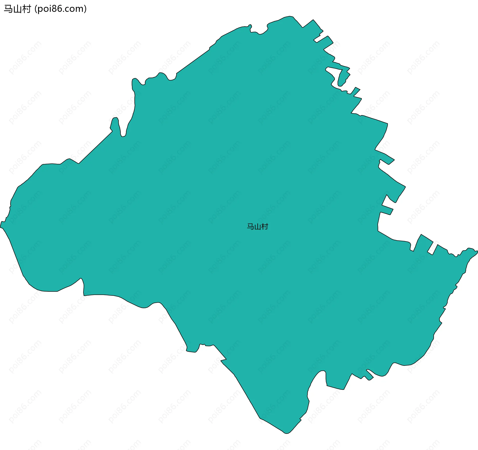 马山村边界地图