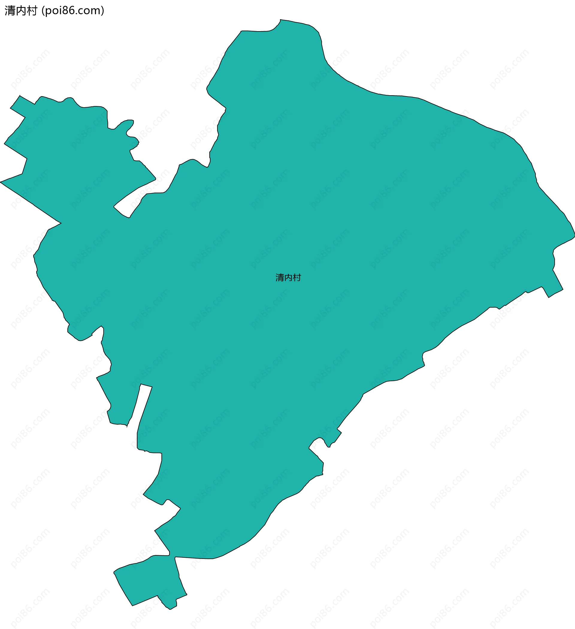 清内村边界地图