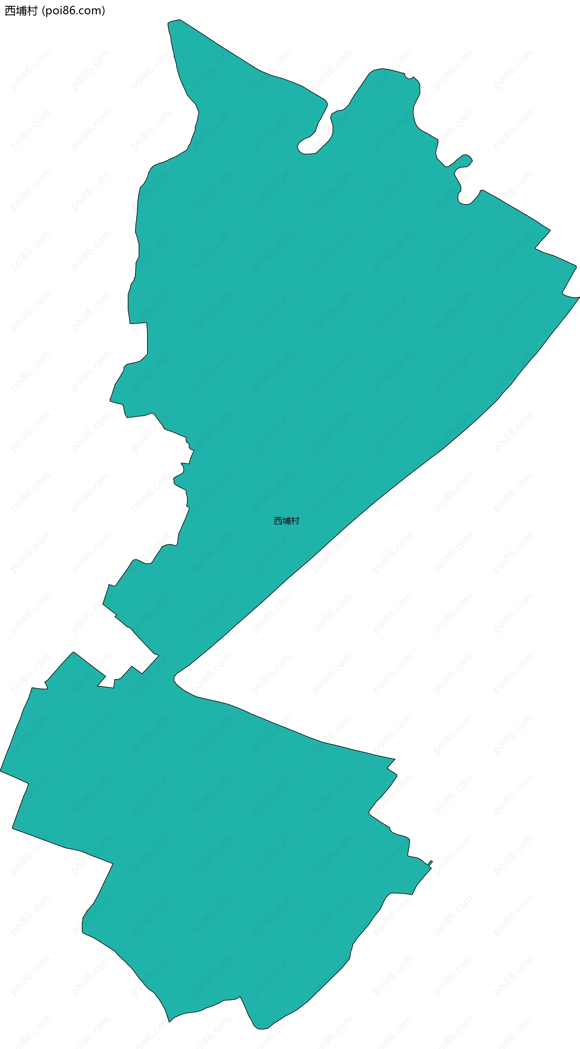 西埔村边界地图