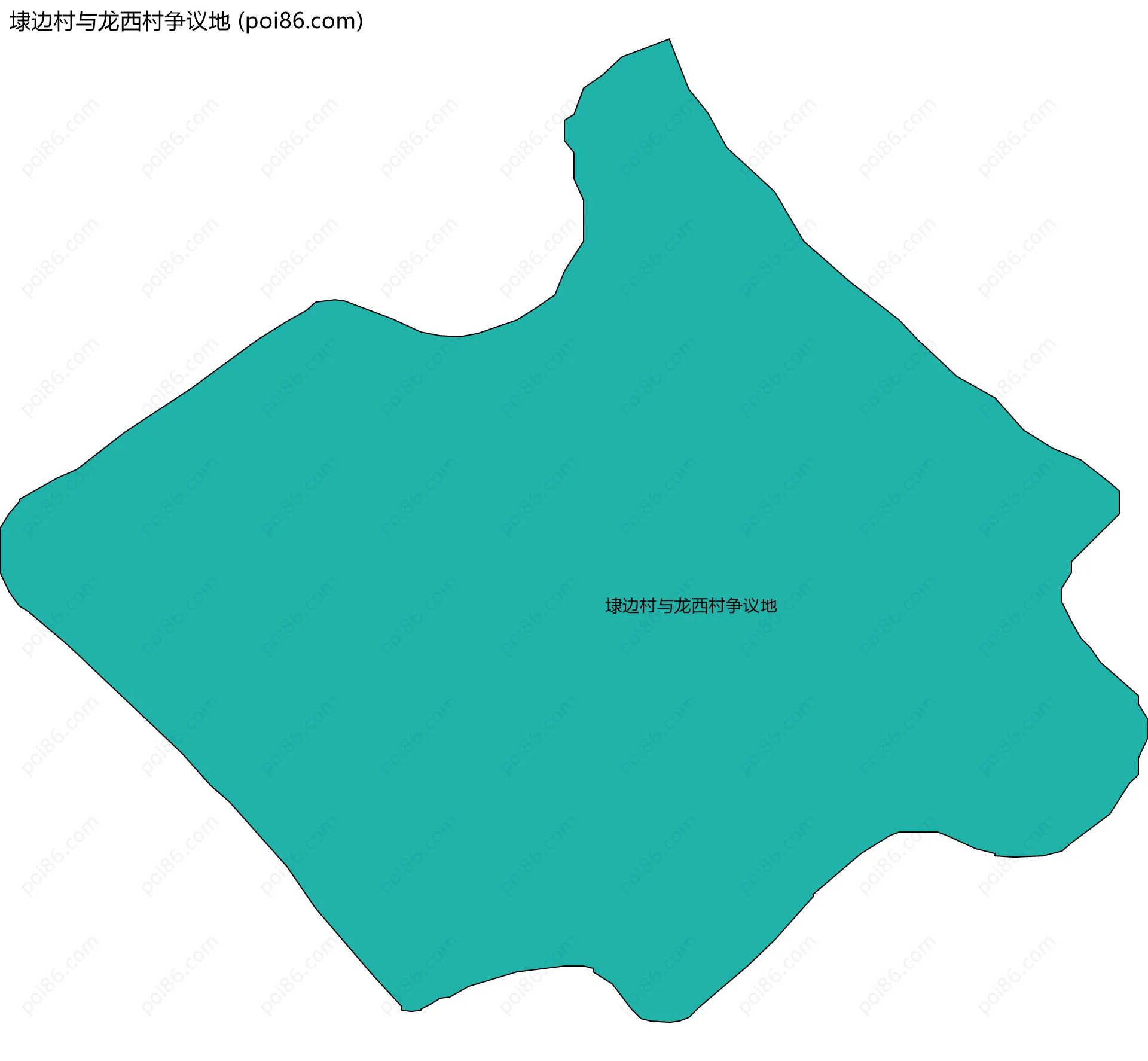 埭边村与龙西村争议地边界地图