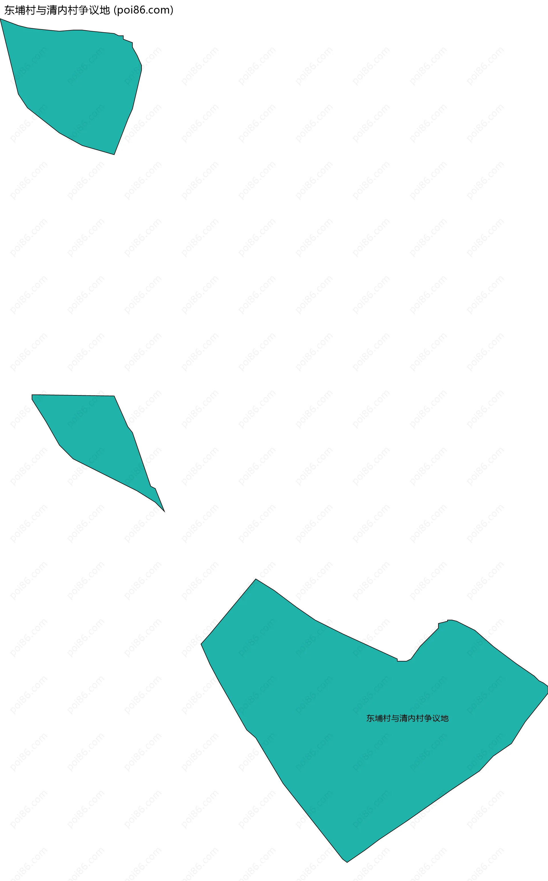 东埔村与清内村争议地边界地图