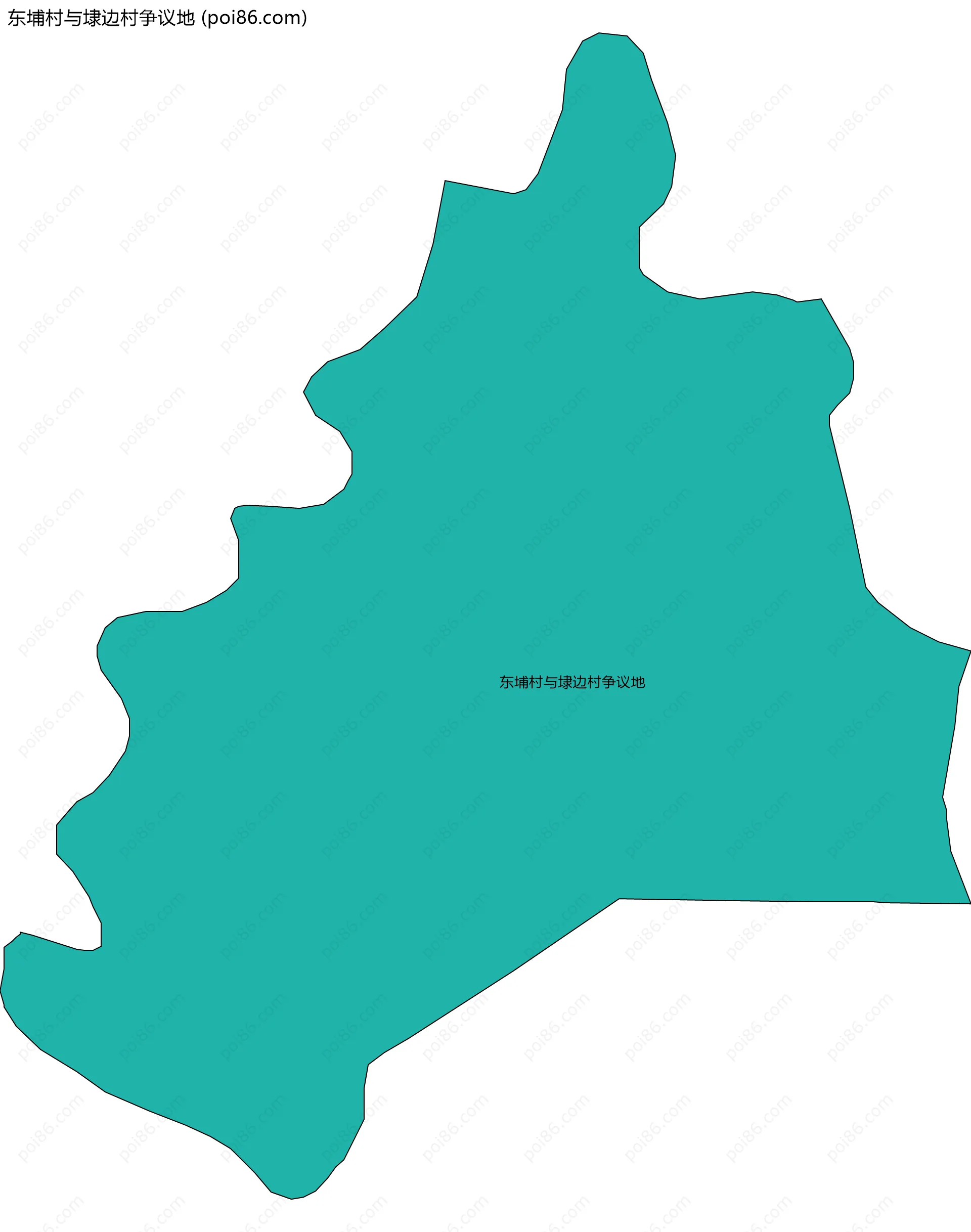 东埔村与埭边村争议地边界地图