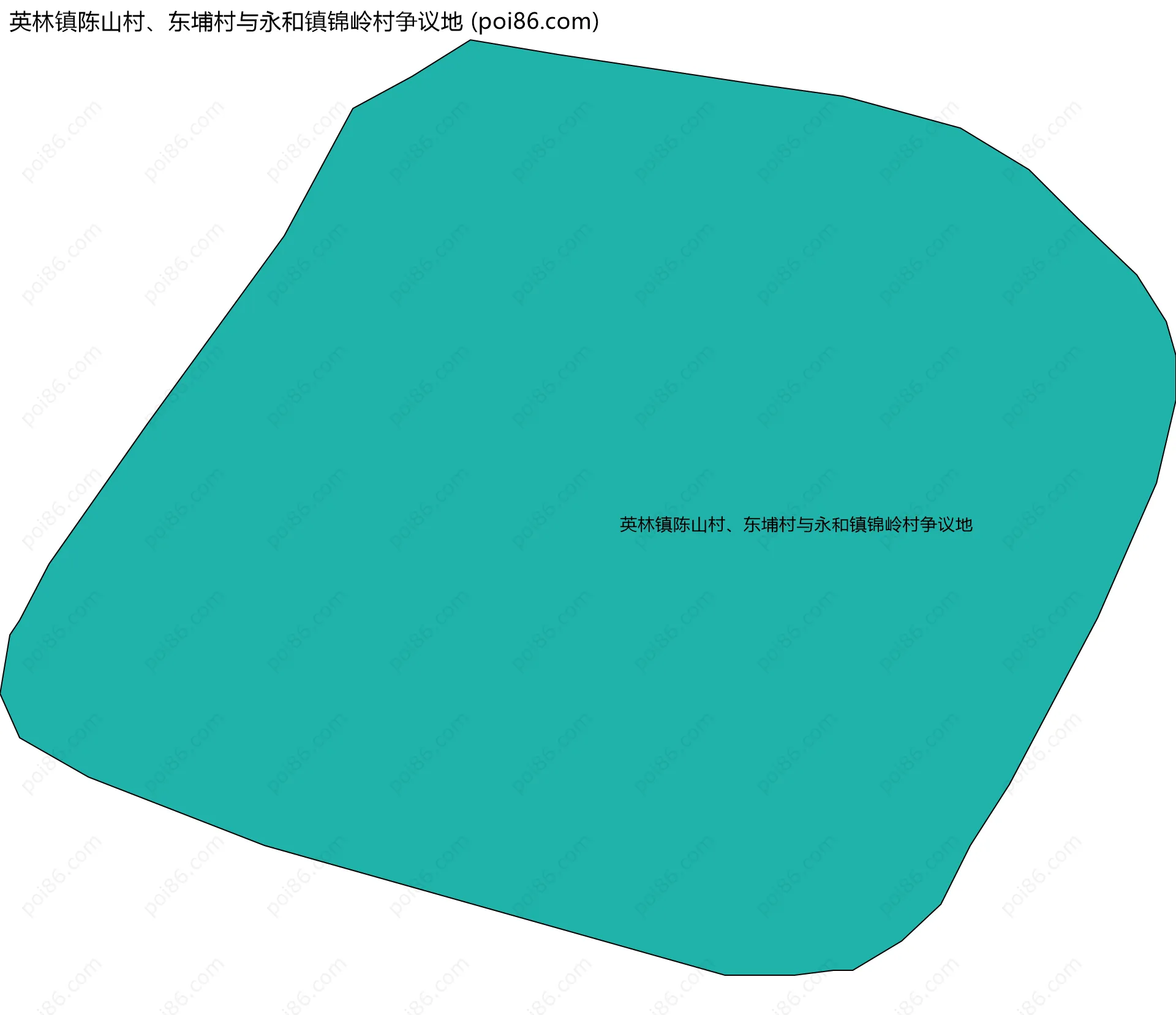 英林镇陈山村、东埔村与永和镇锦岭村争议地边界地图