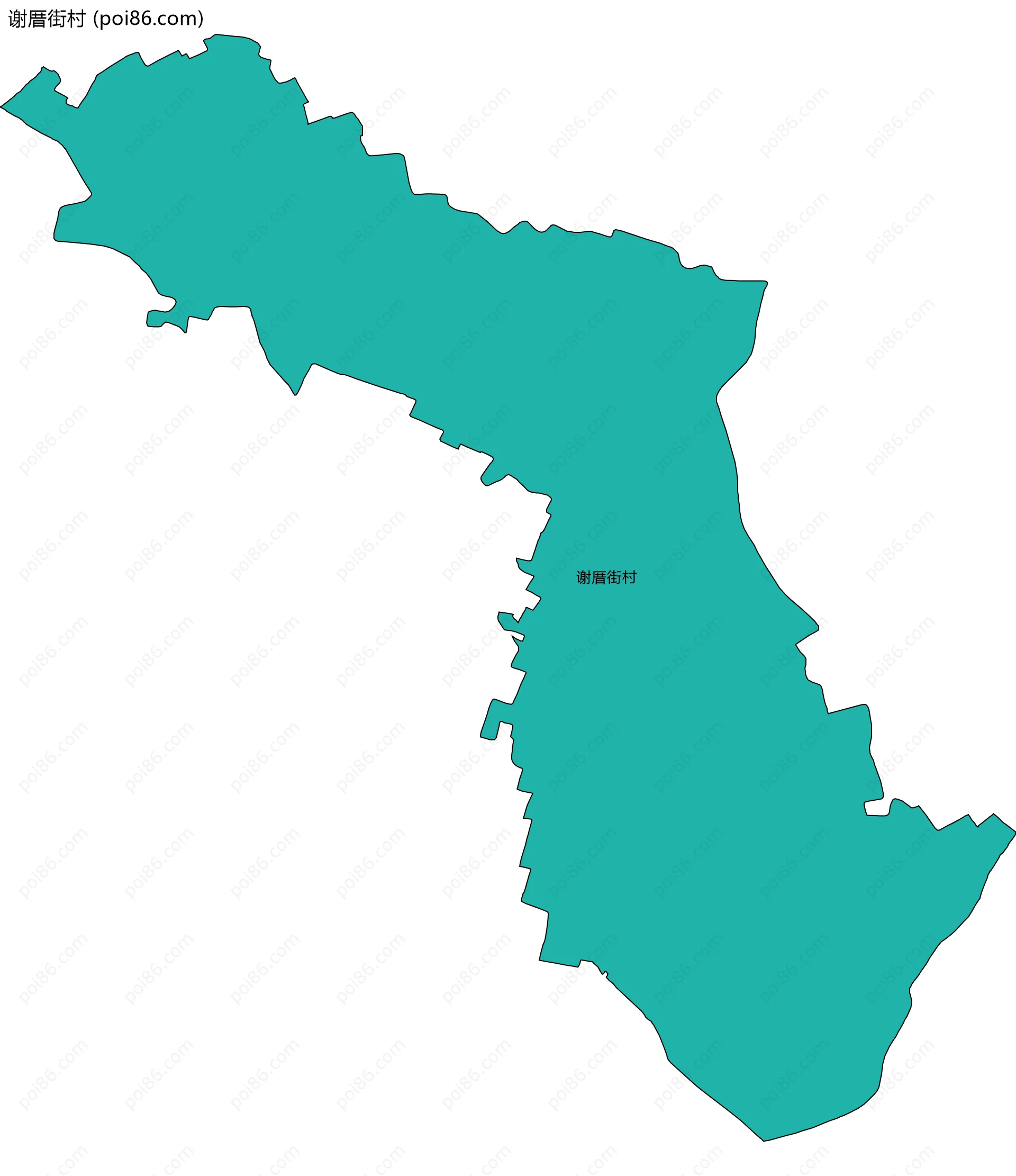 谢厝街村边界地图
