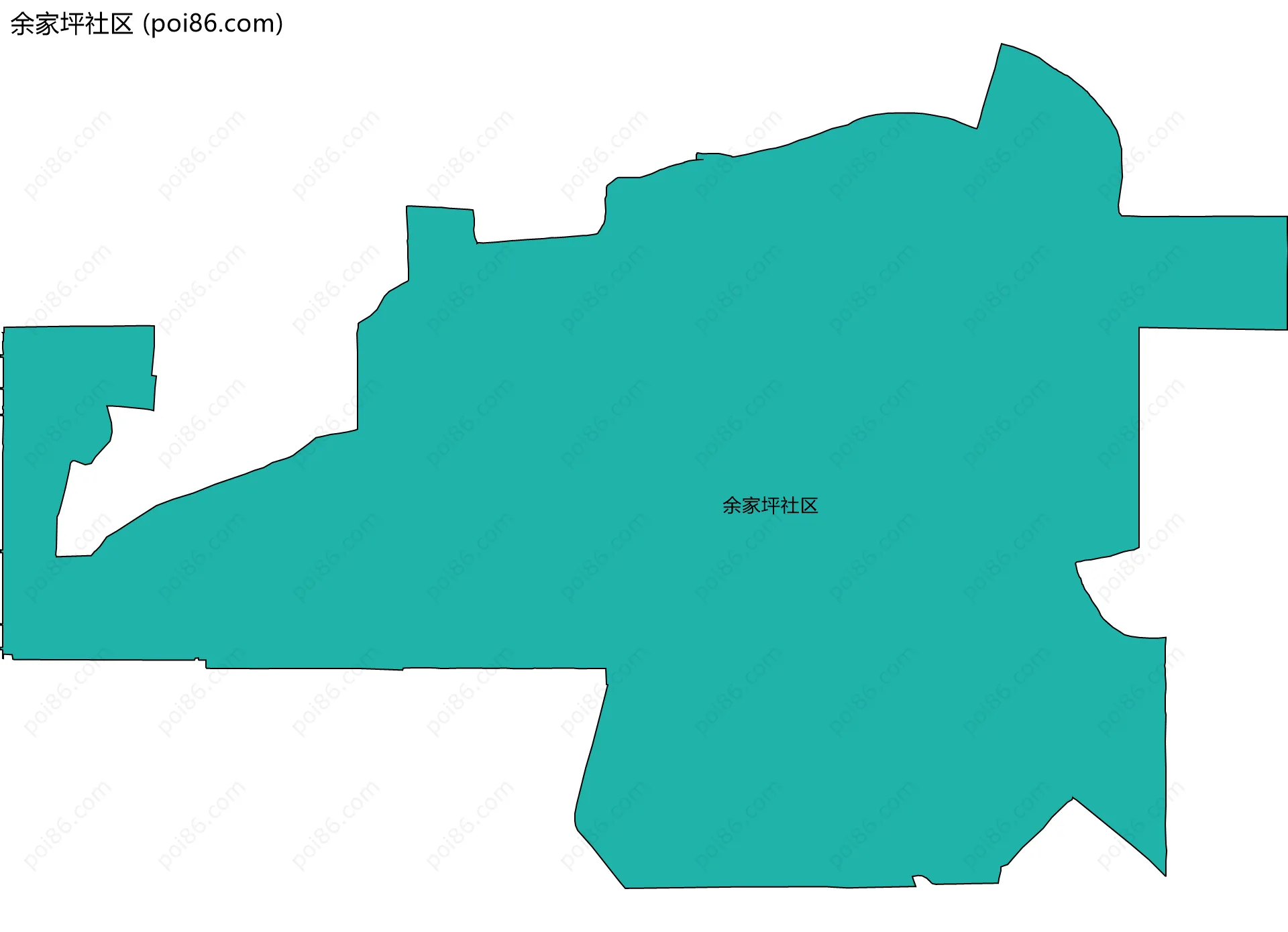 余家坪社区边界地图