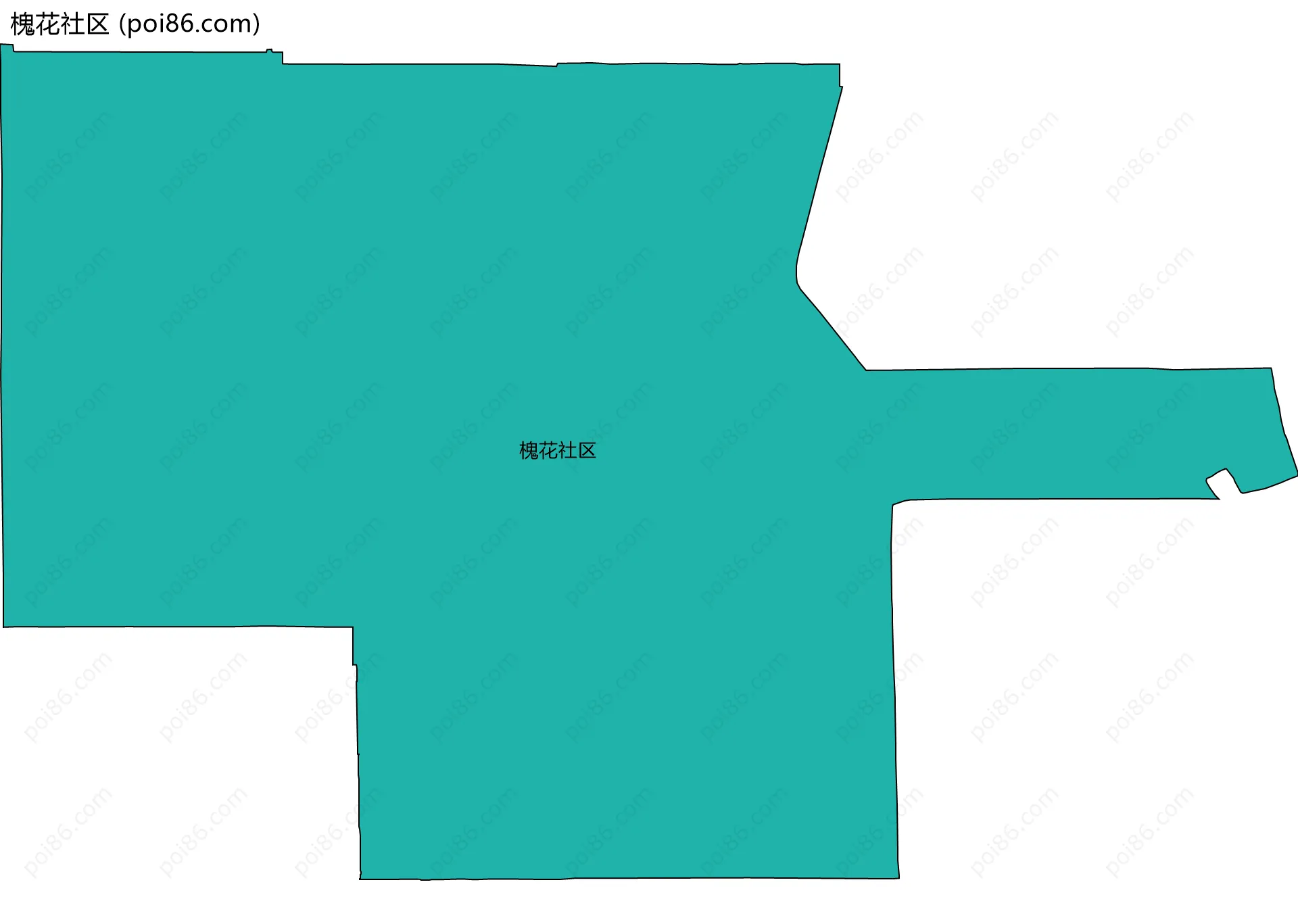 槐花社区边界地图