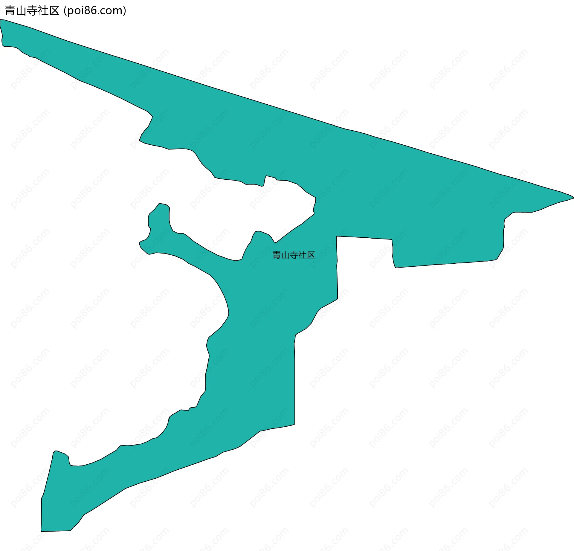 青山寺社区边界地图