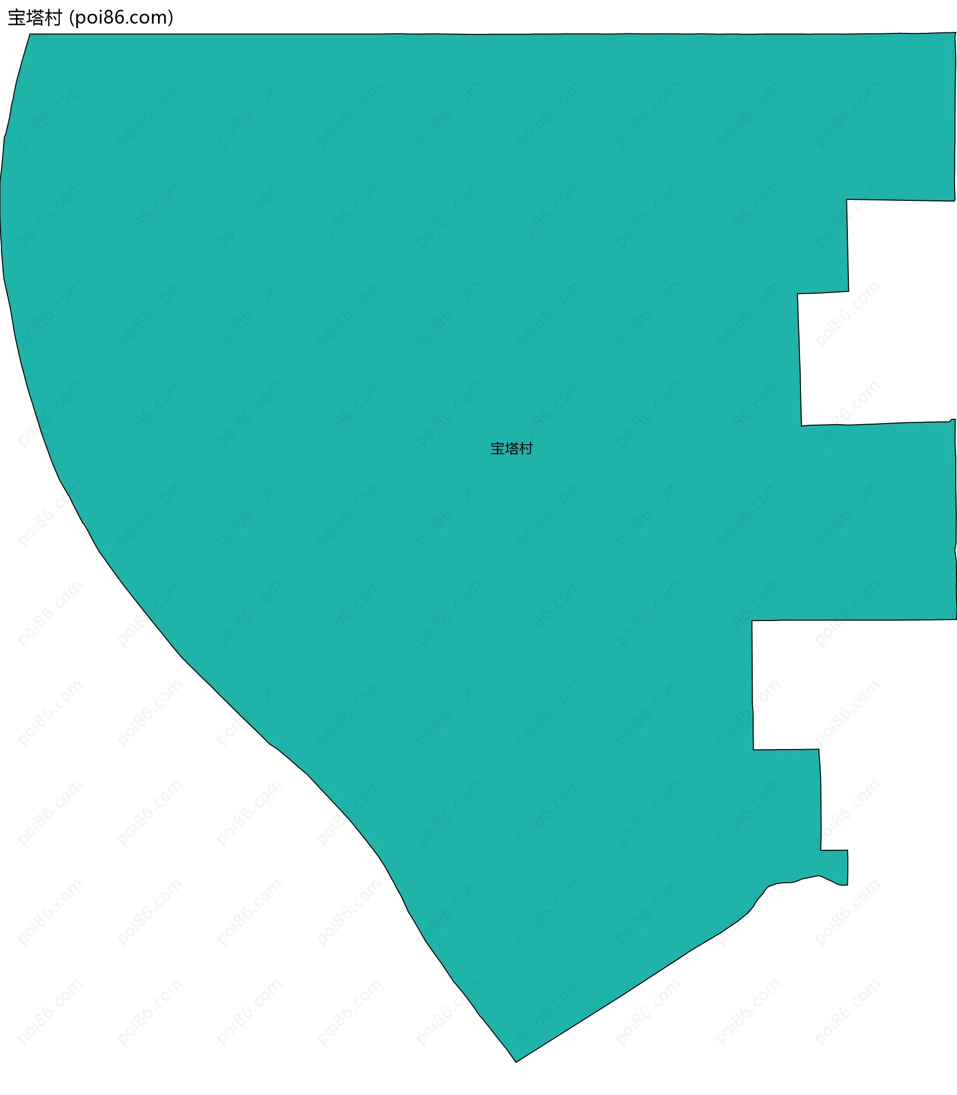 宝塔村边界地图