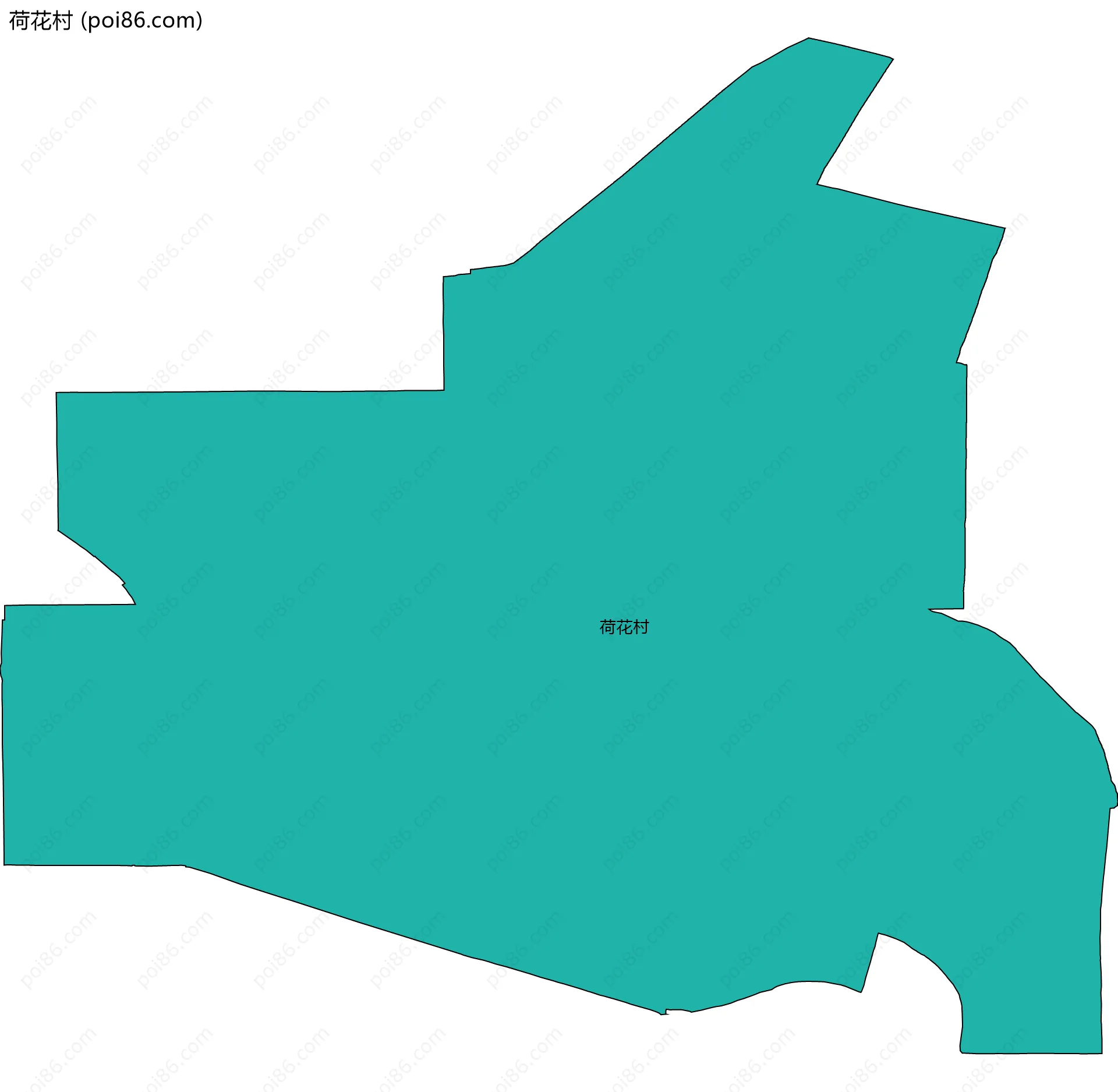 荷花村边界地图