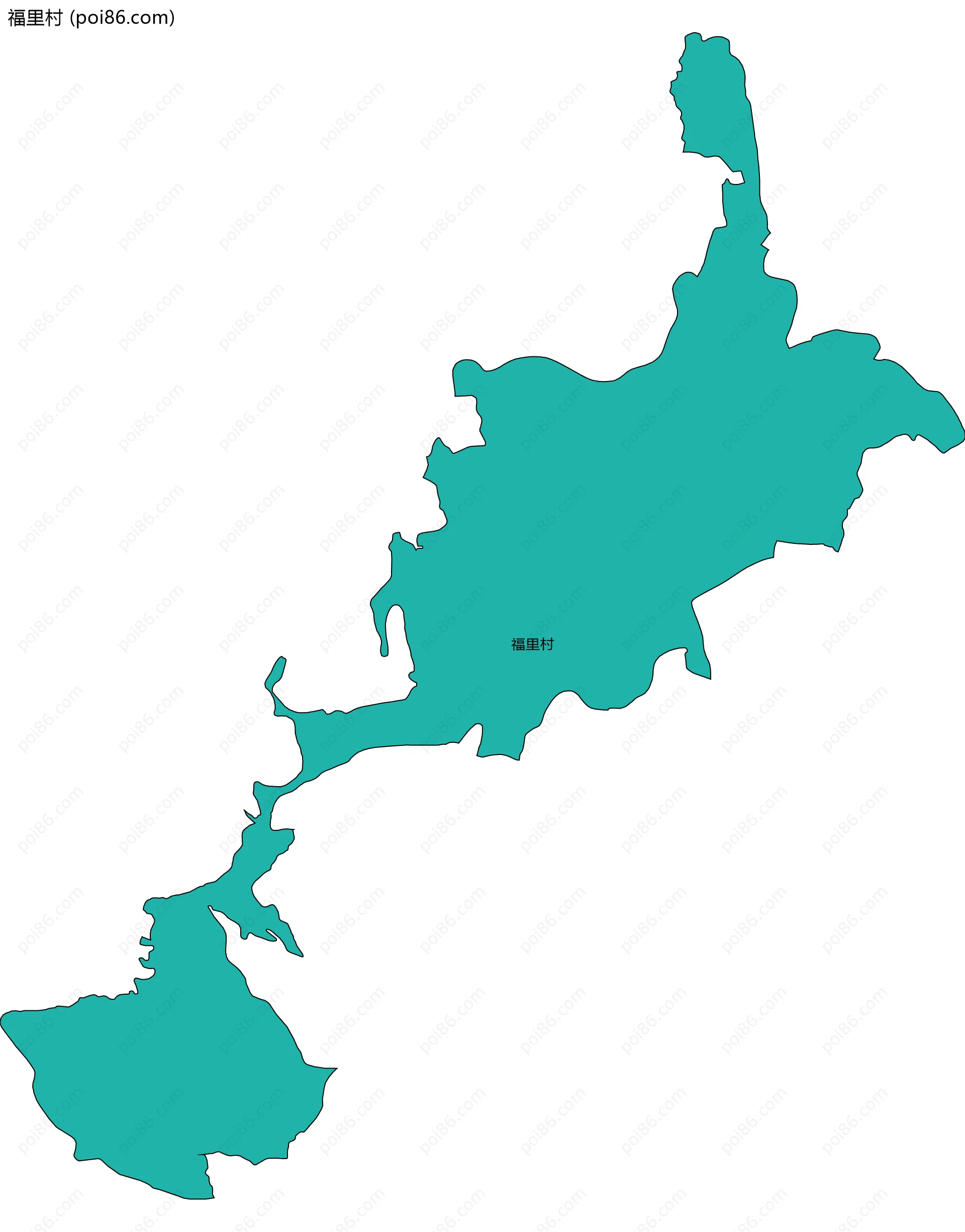 福里村边界地图