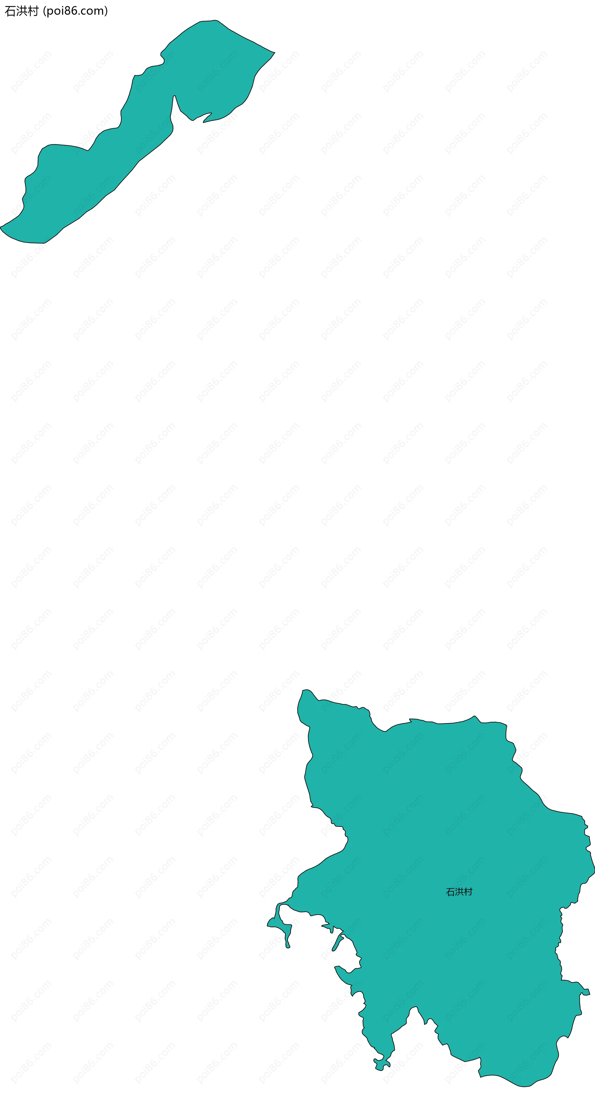 石洪村边界地图