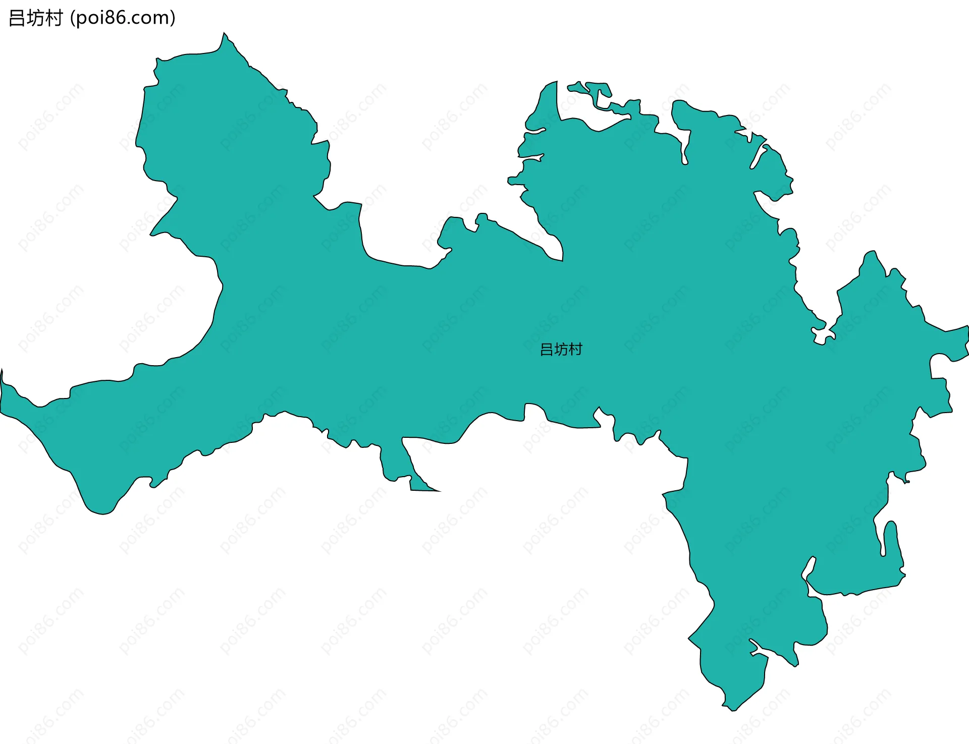 吕坊村边界地图