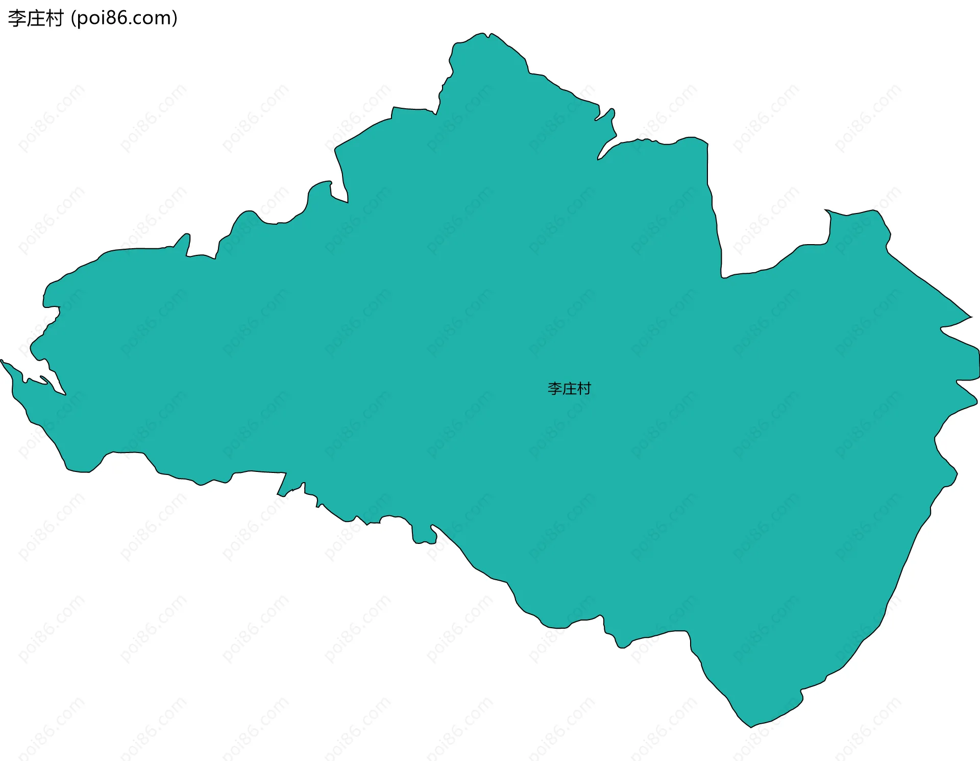 李庄村边界地图