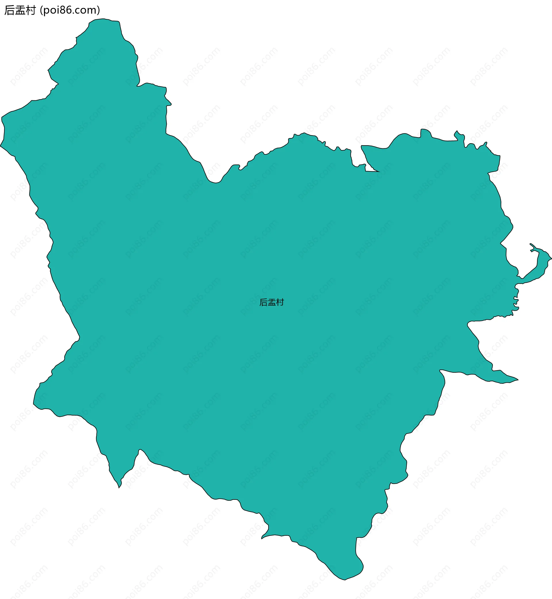 后盂村边界地图