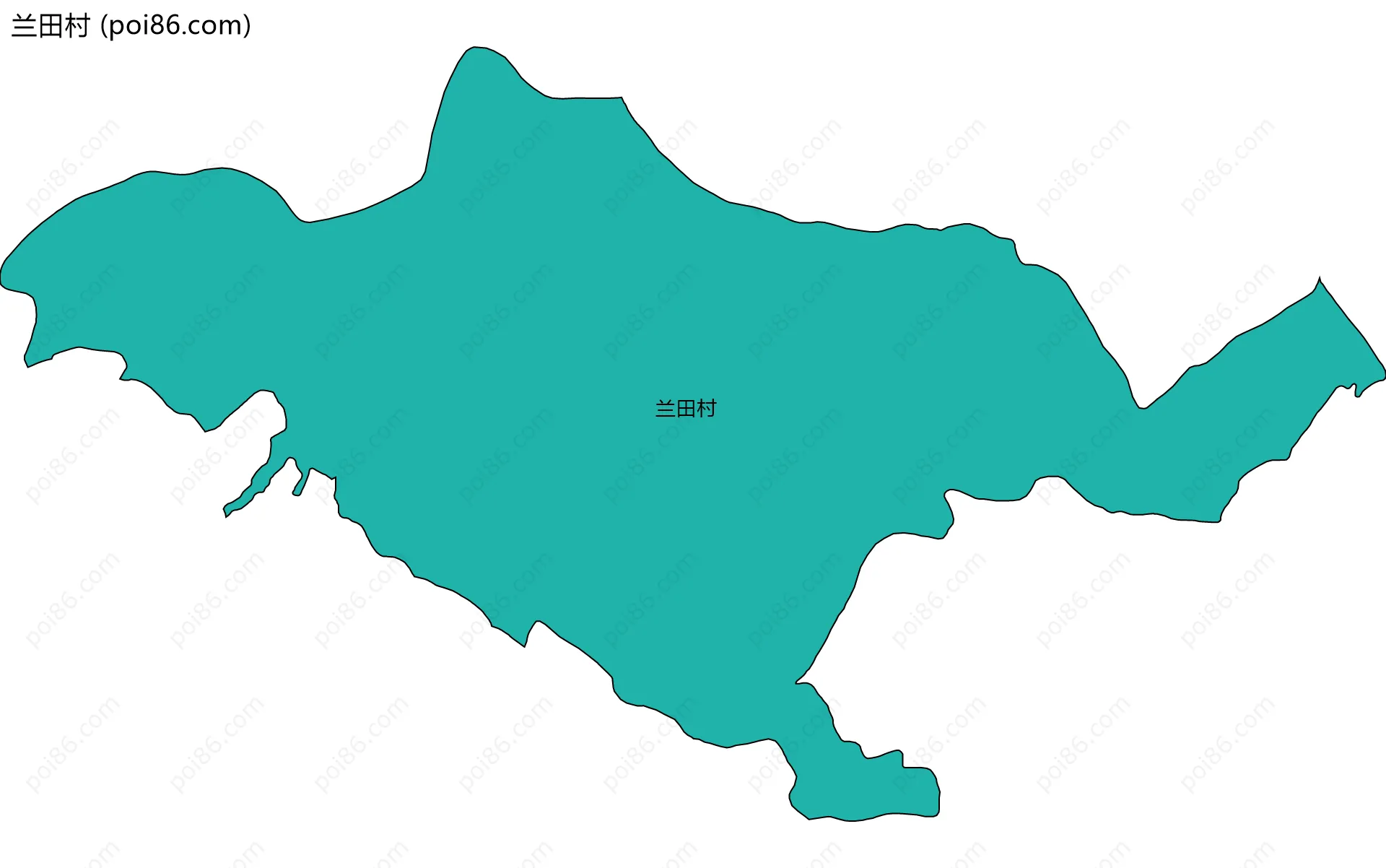 兰田村边界地图