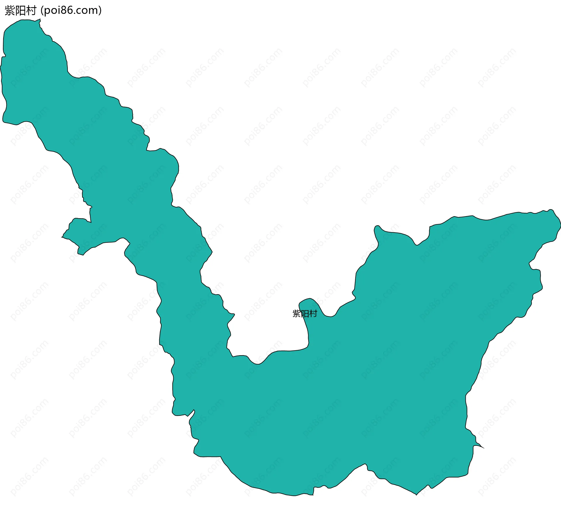 紫阳村边界地图