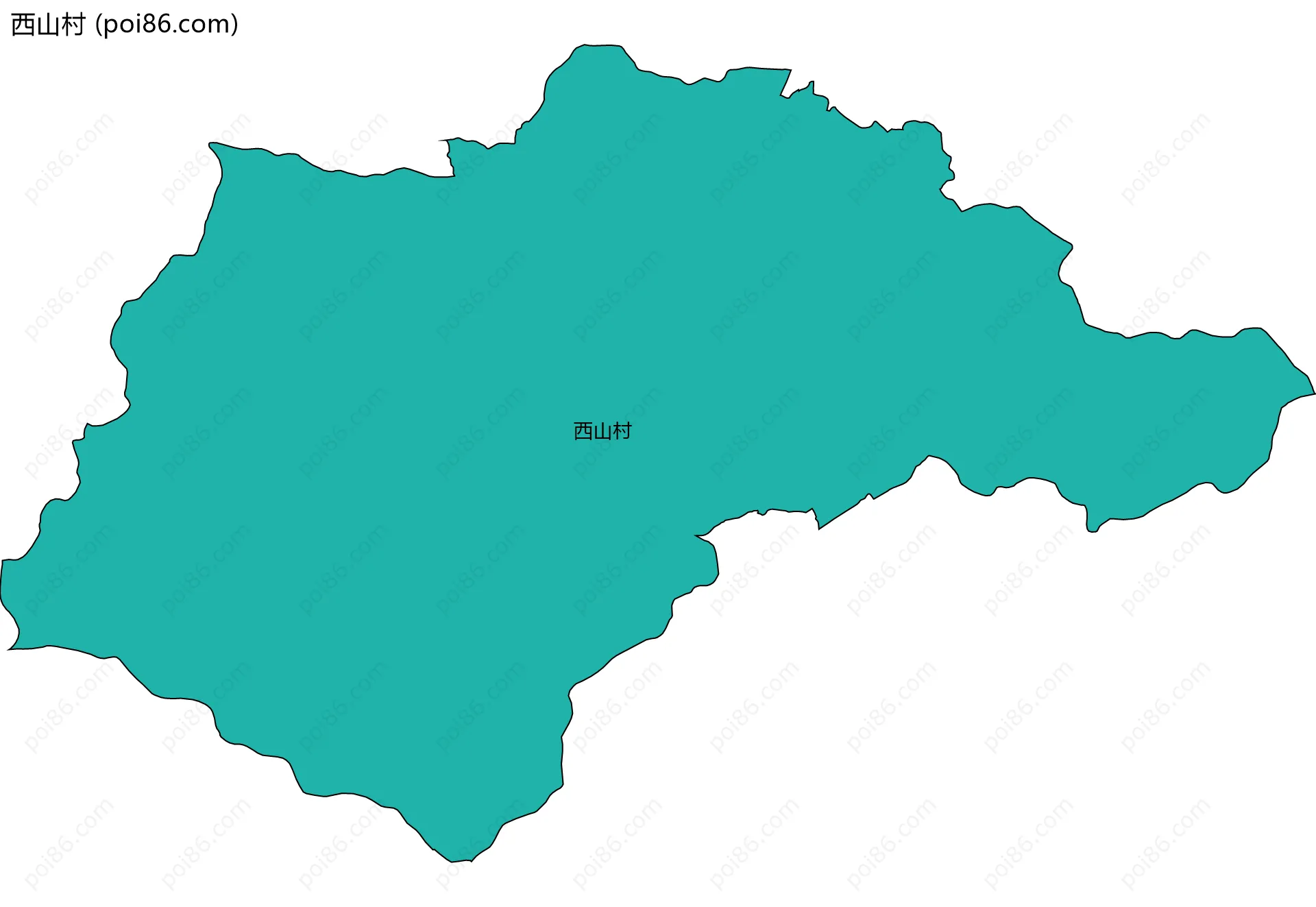 西山村边界地图