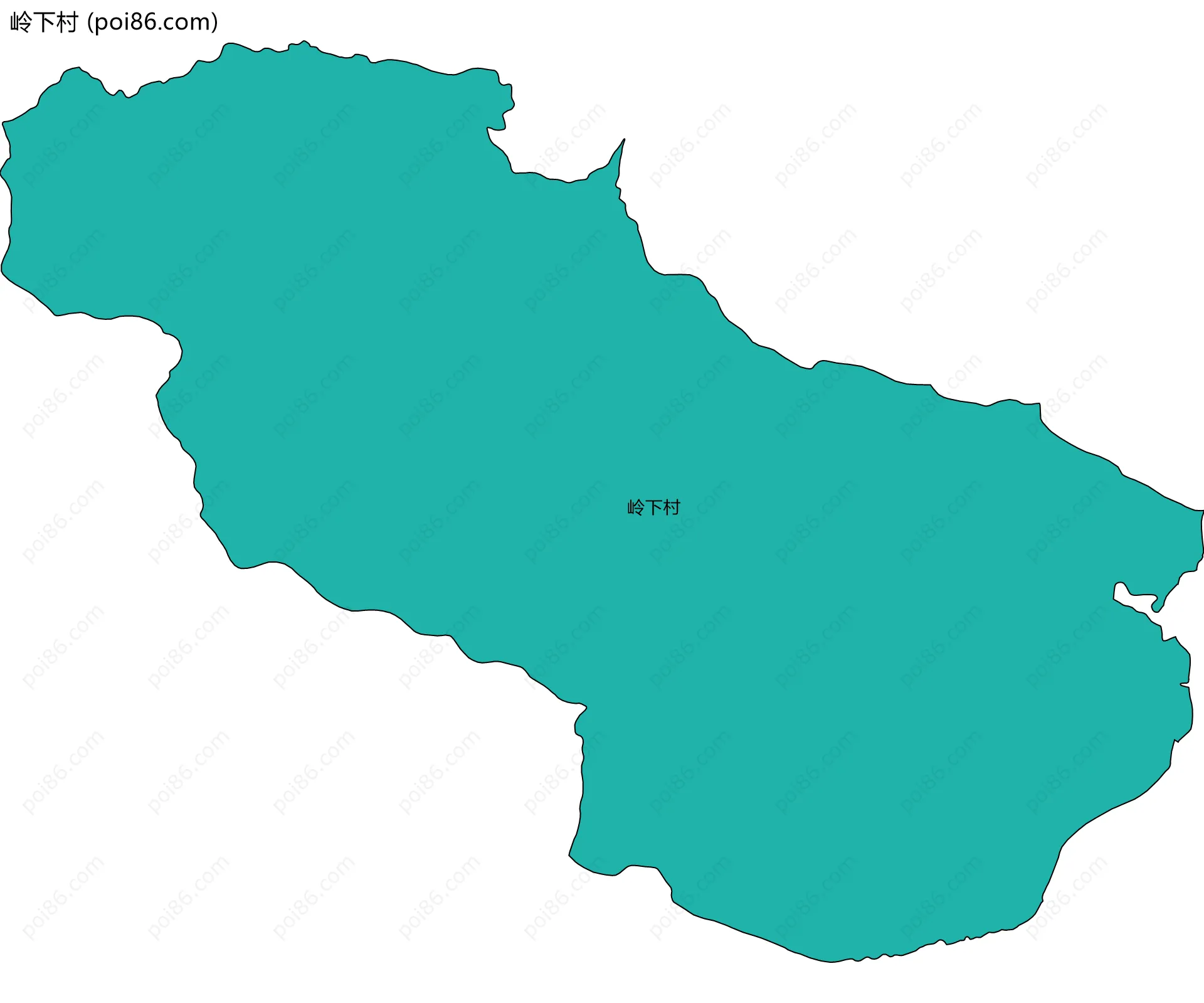 岭下村边界地图