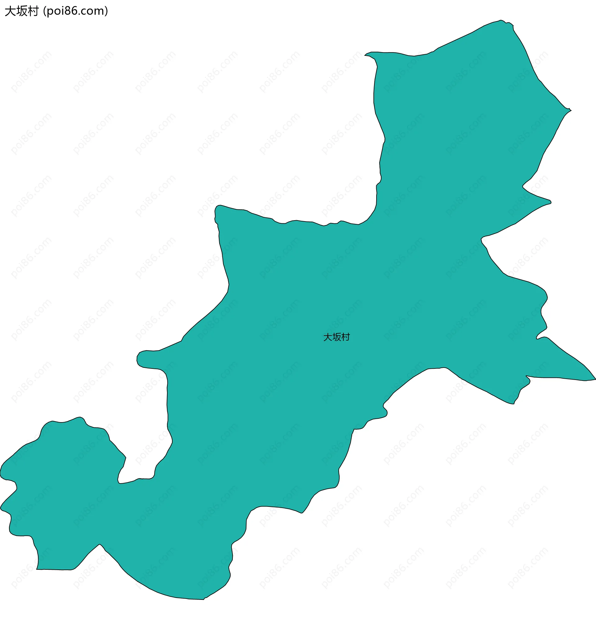 大坂村边界地图