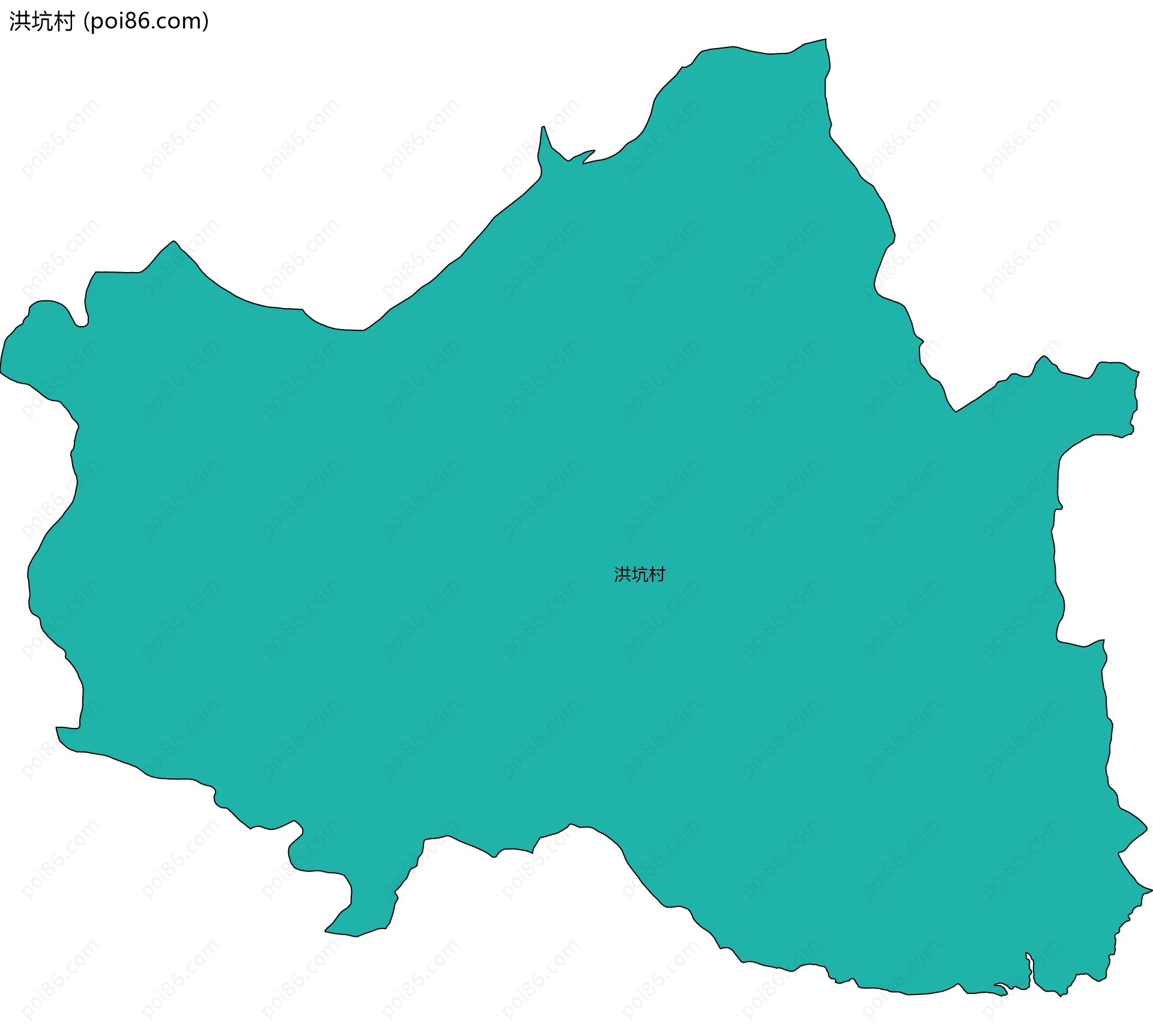 洪坑村边界地图