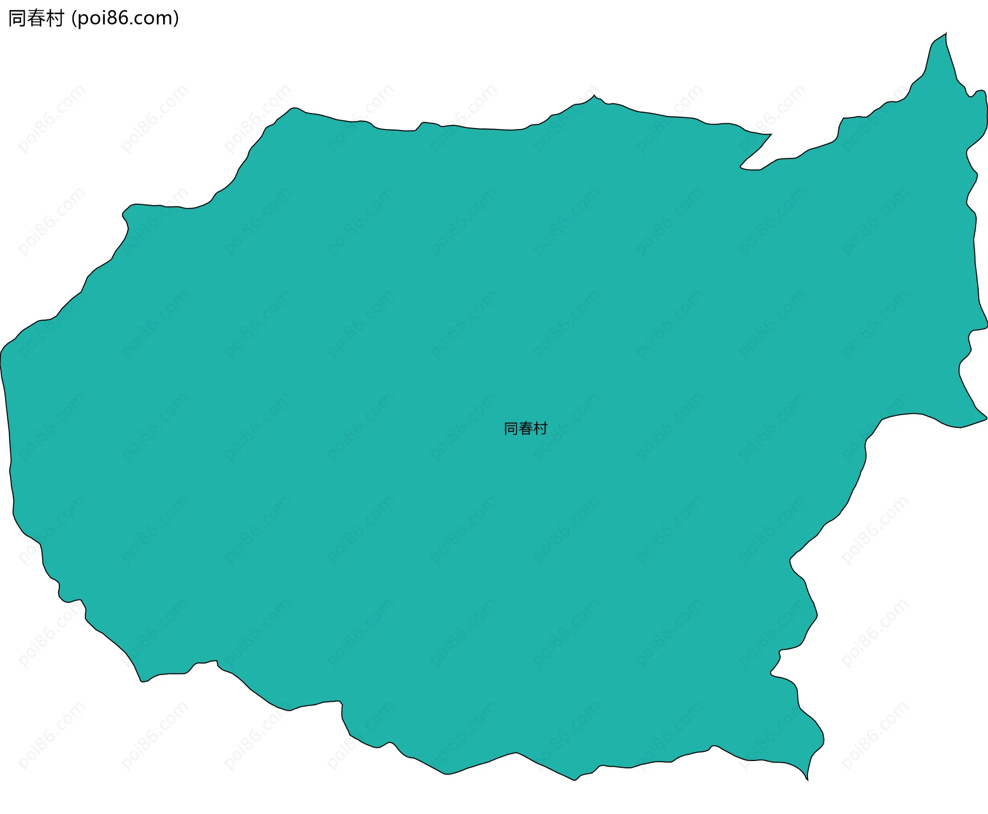 同春村边界地图