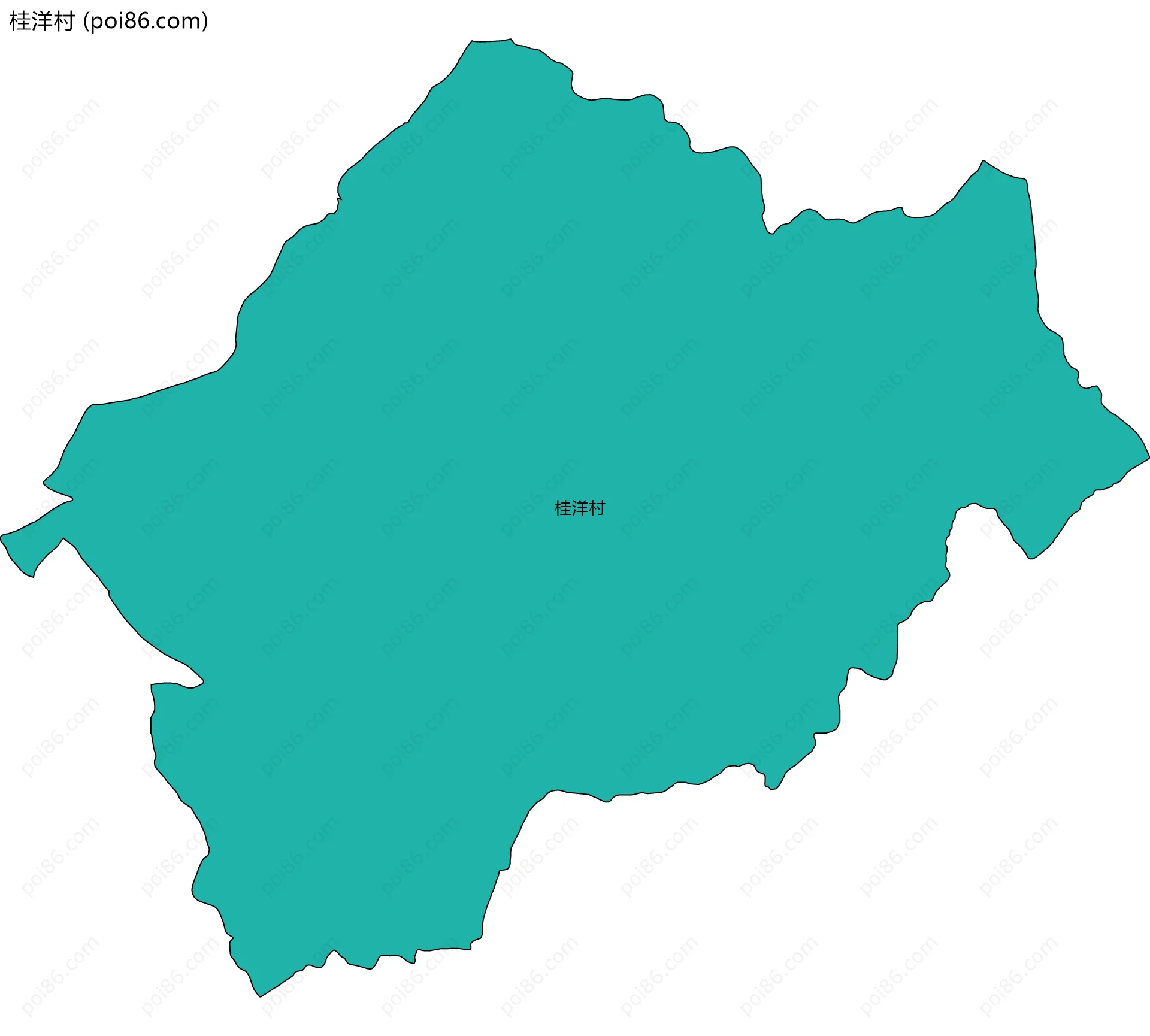 桂洋村边界地图
